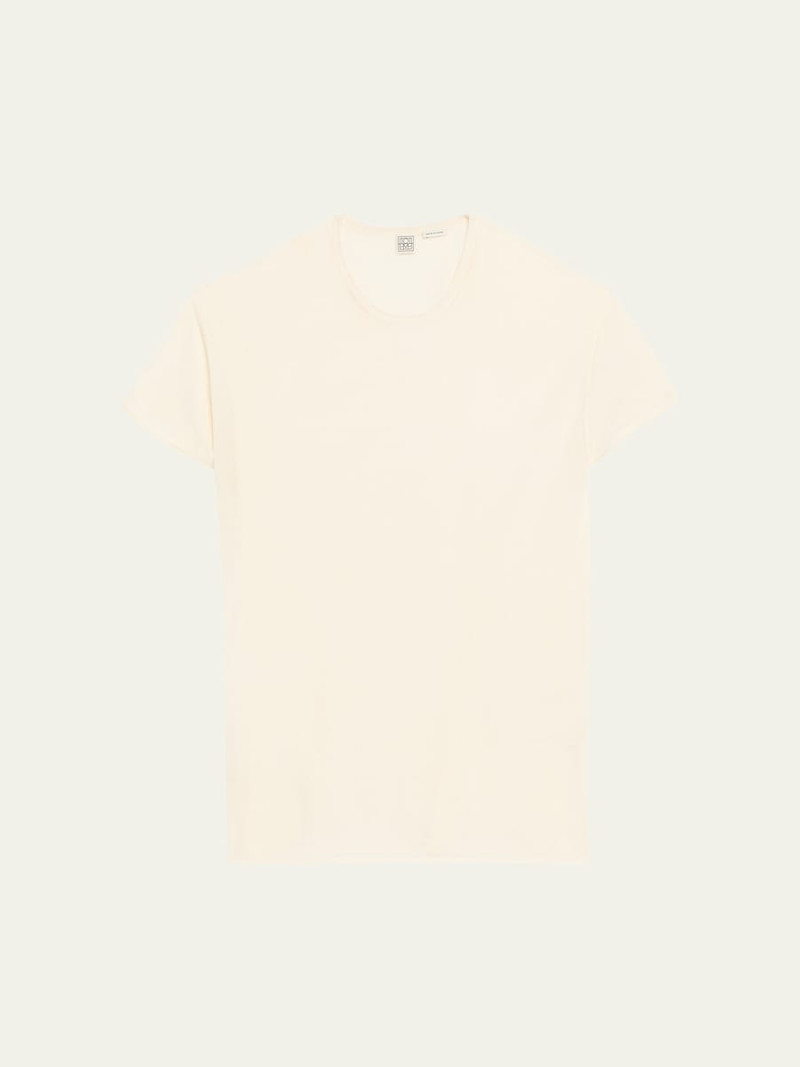 Short-Sleeved Silk and Cotton T-Shirt 1