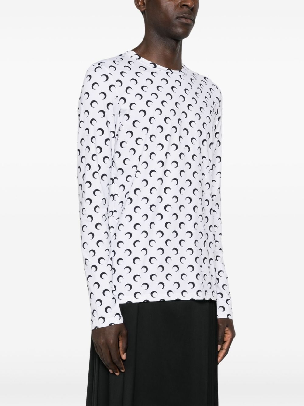 crescent moon-print T-shirt - 3