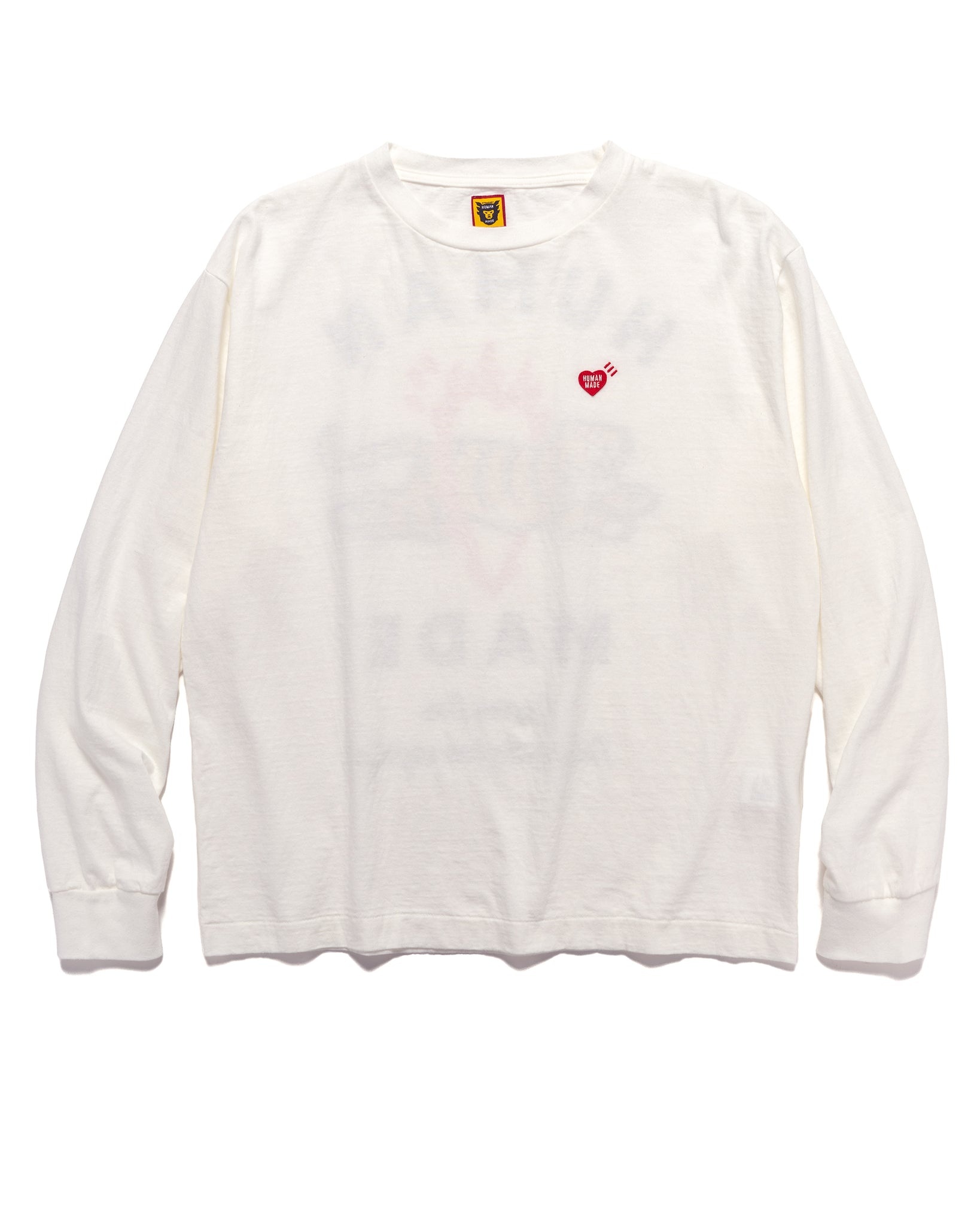 L/S T-SHIRT #3 WHITE - 1