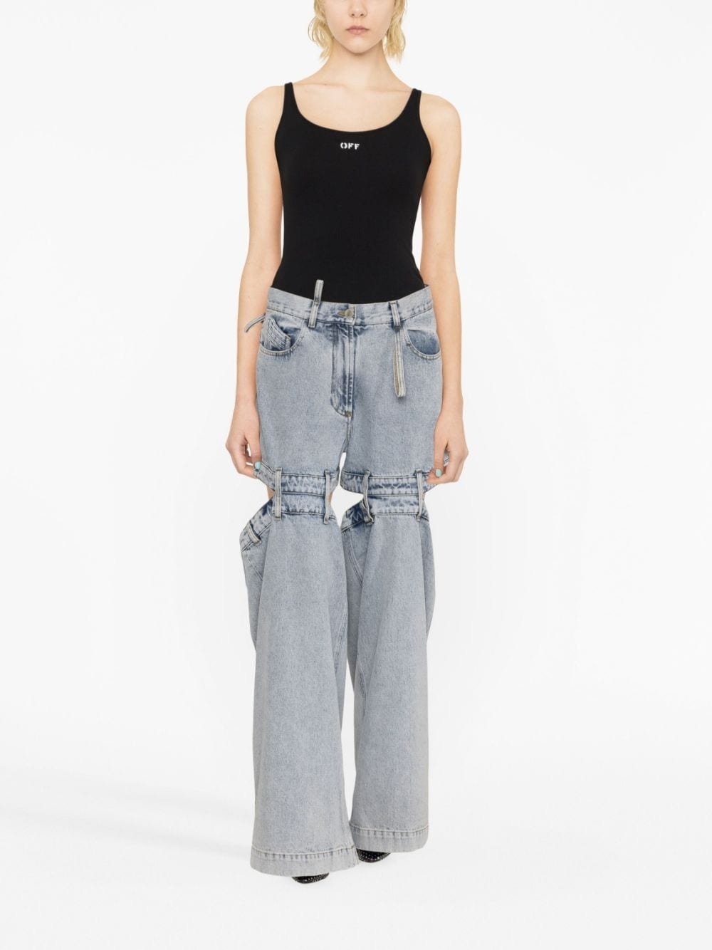 Ashton cut-out wide-leg jeans - 2