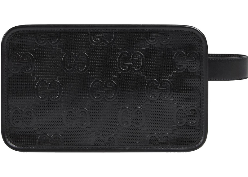GUCCI Gucci GG Embossed Cosmetic Case Black outlook