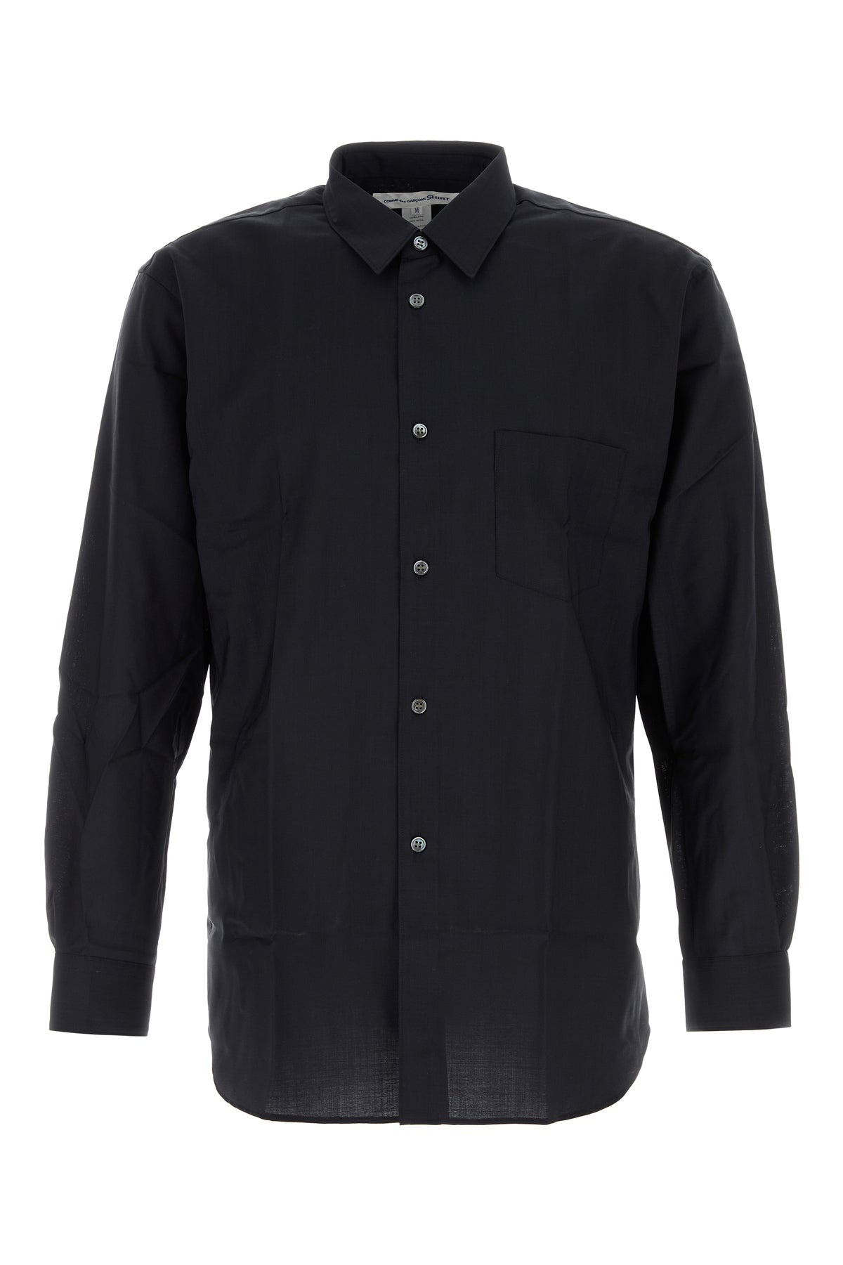 Navy blue wool shirt - 1