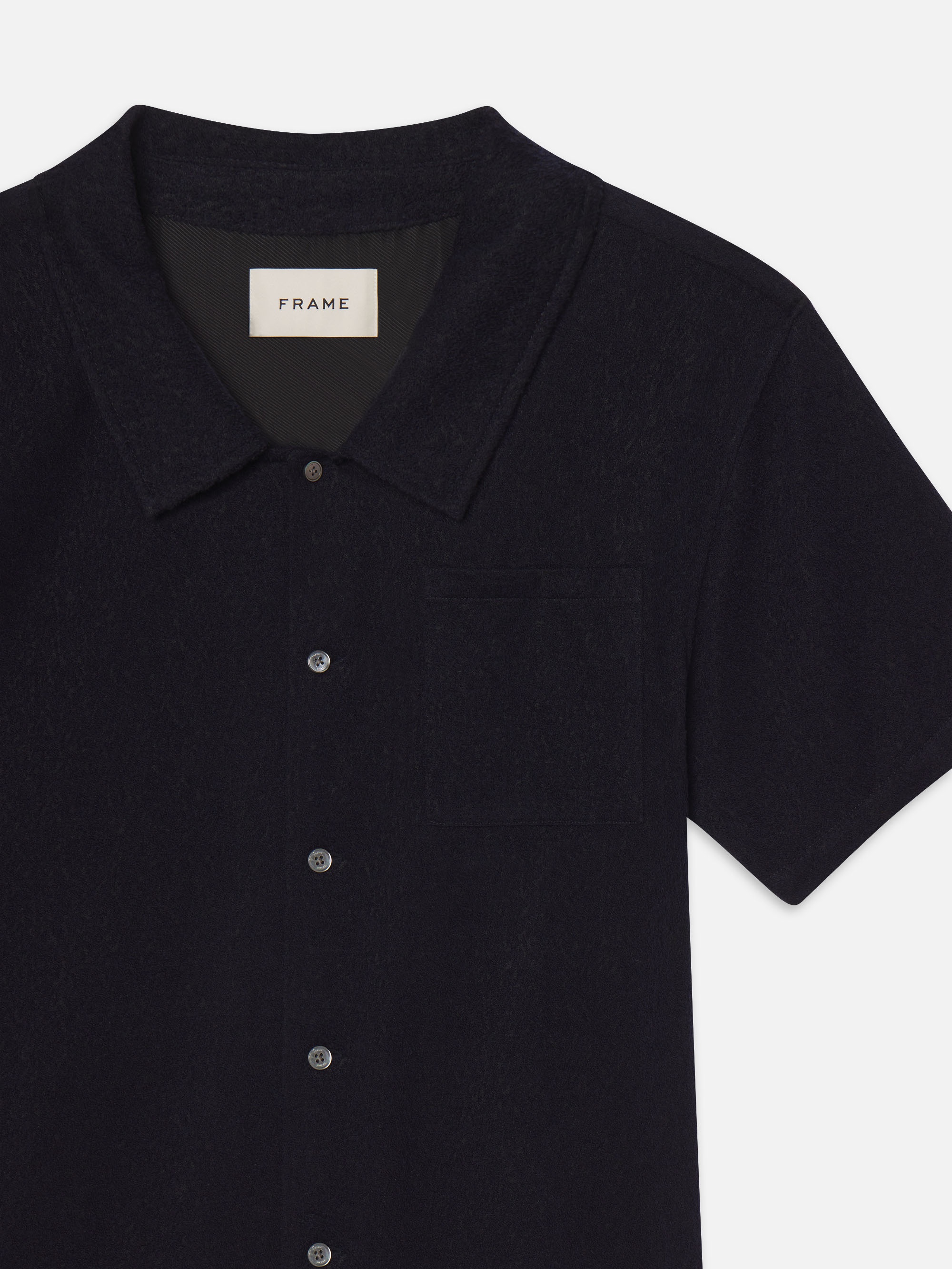 Terry Short Sleeve Shirt in Dark Navy - 3