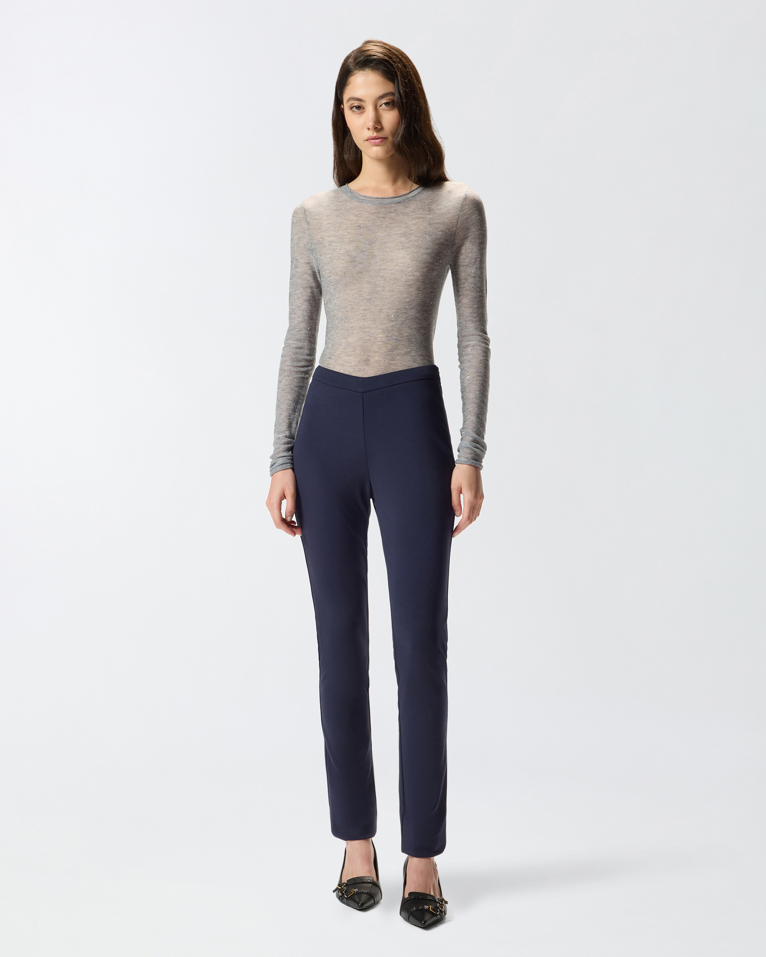 FITTED HIGH-WAISTED TROUSERS - 2
