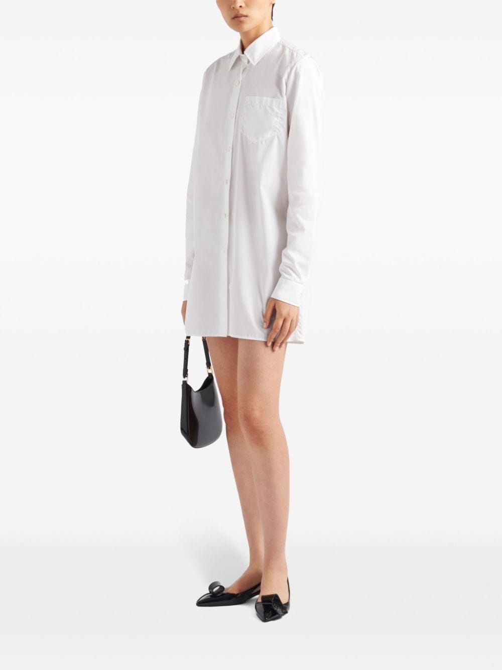 cotton shirt minidress - 2