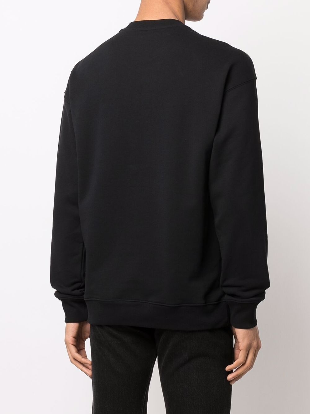 metallic-logo crew sweatshirt - 4