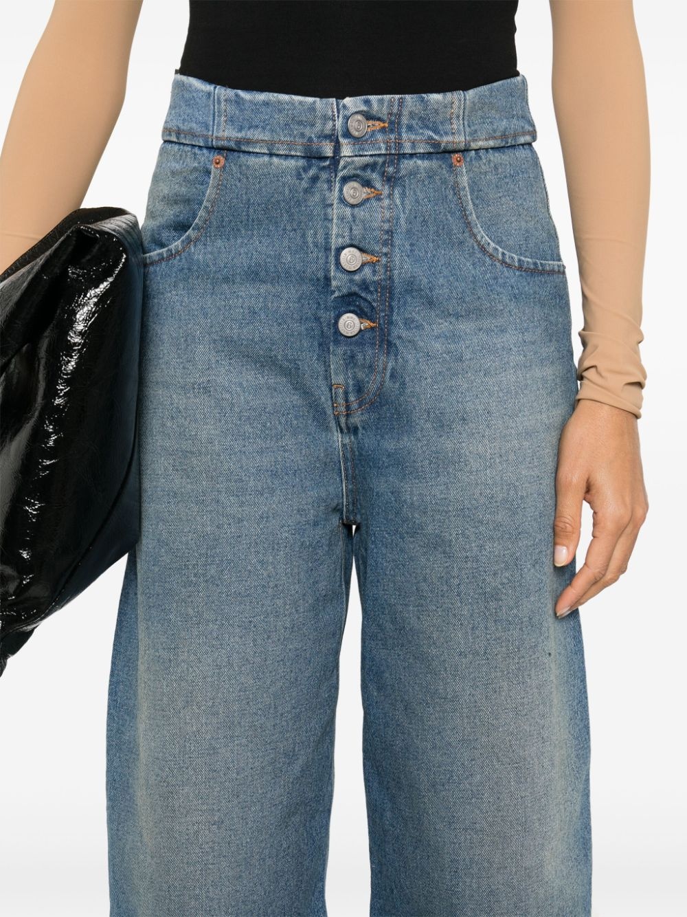high-rise wide-leg jeans - 5