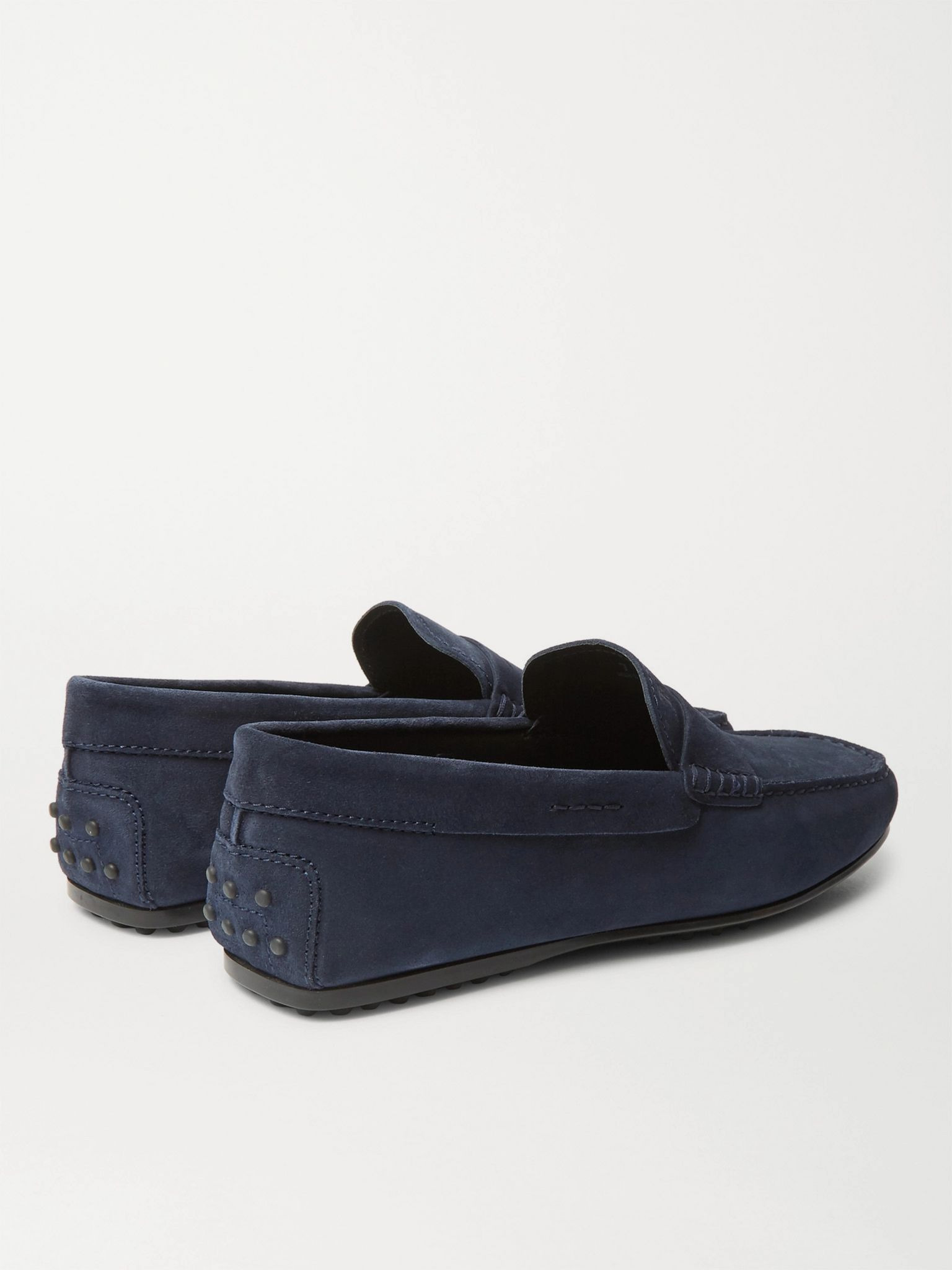 Gommino Suede Driving Shoes Navy - 4