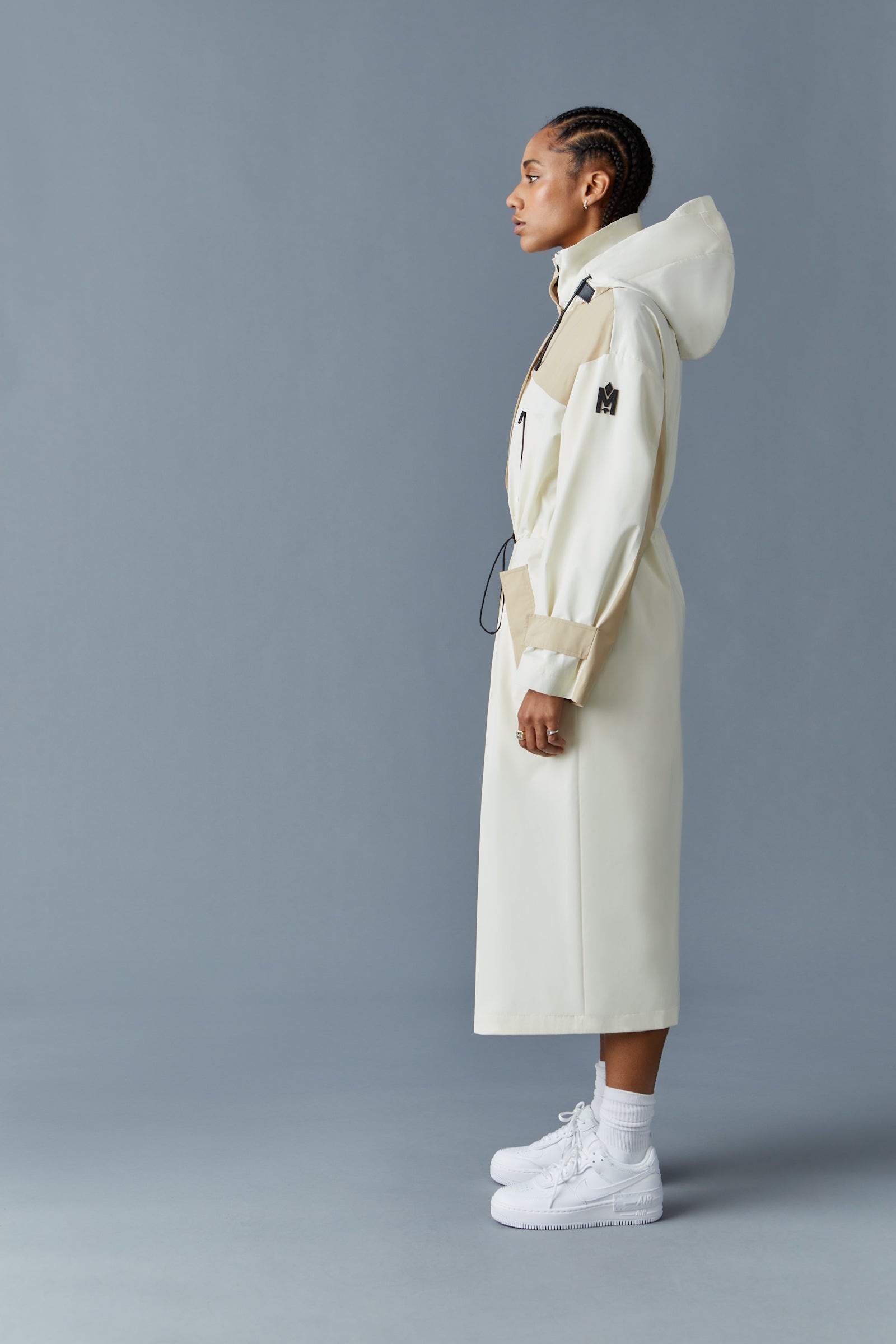 BREENA Long oversized raincoat with hood - 3
