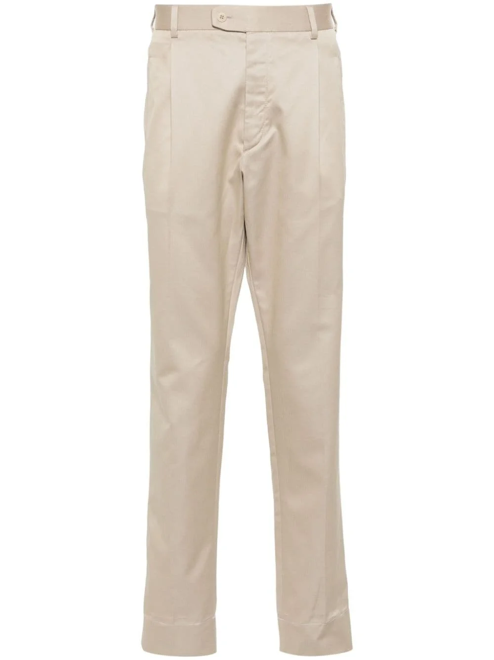 slim-fit cotton tailored trousers - 1