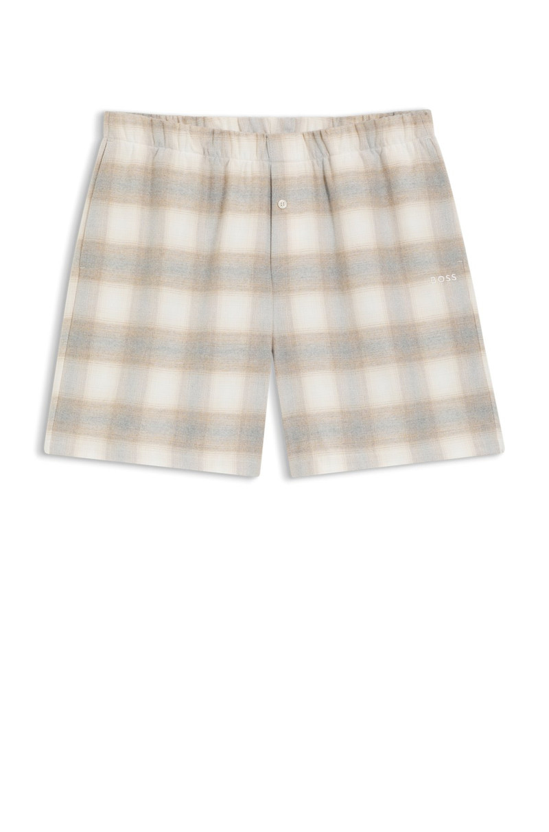 VICHY-CHECK PYJAMA SHORTS IN COTTON FLANNEL 1
