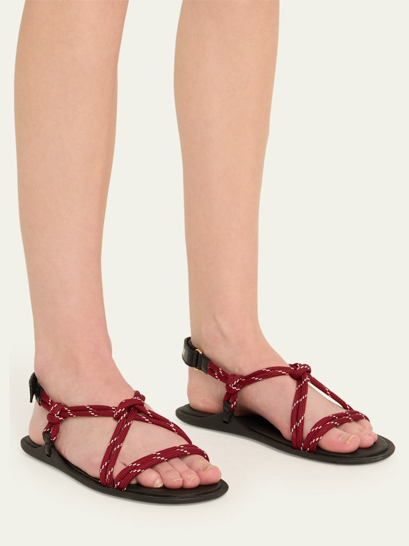 Miu Miu Nastro Cross Rope Grip-Strap Sandals outlook