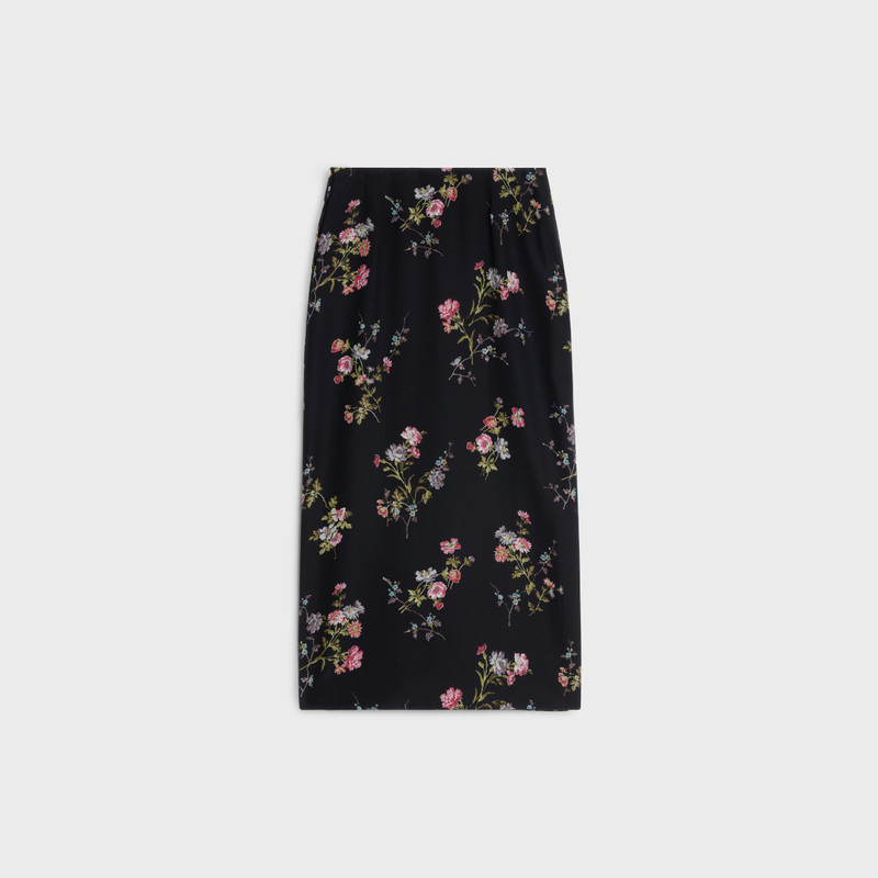 CELINE hobble skirt in crepe de chine outlook