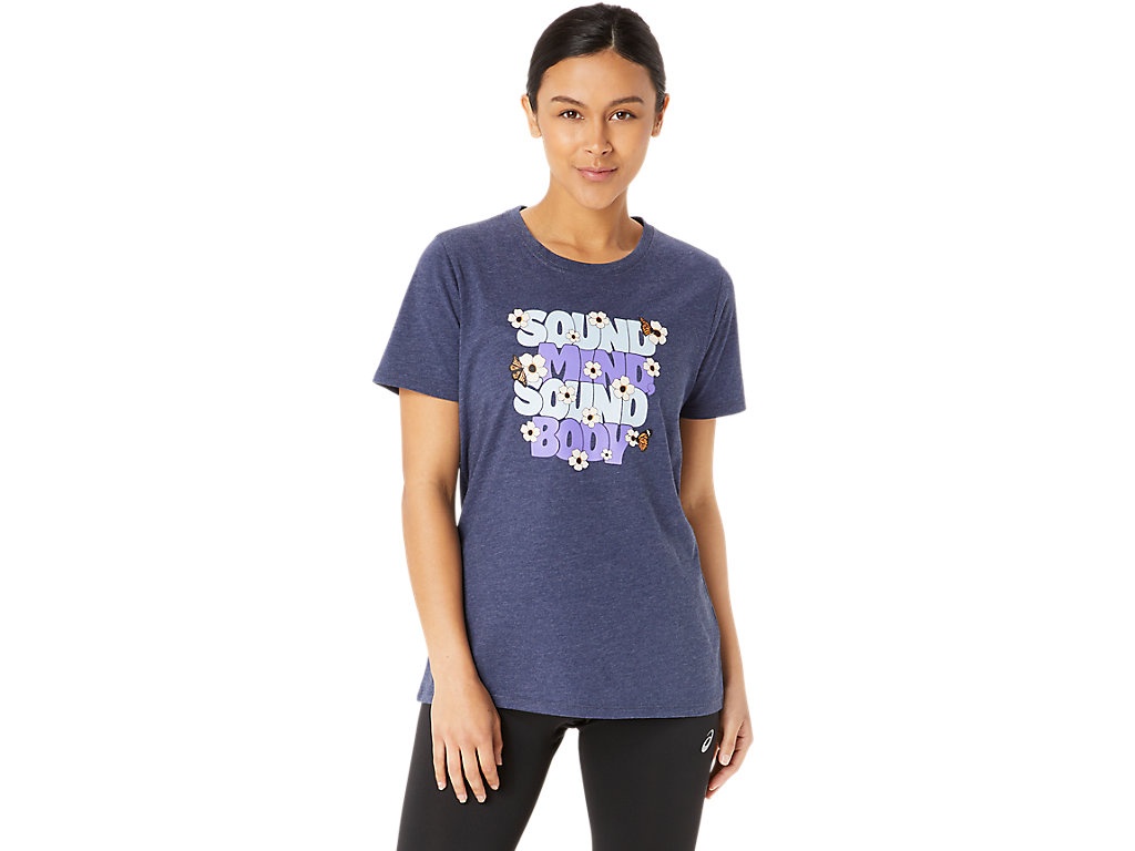 WOMEN'S ASICS MONARCH SLOGAN CREW - 1