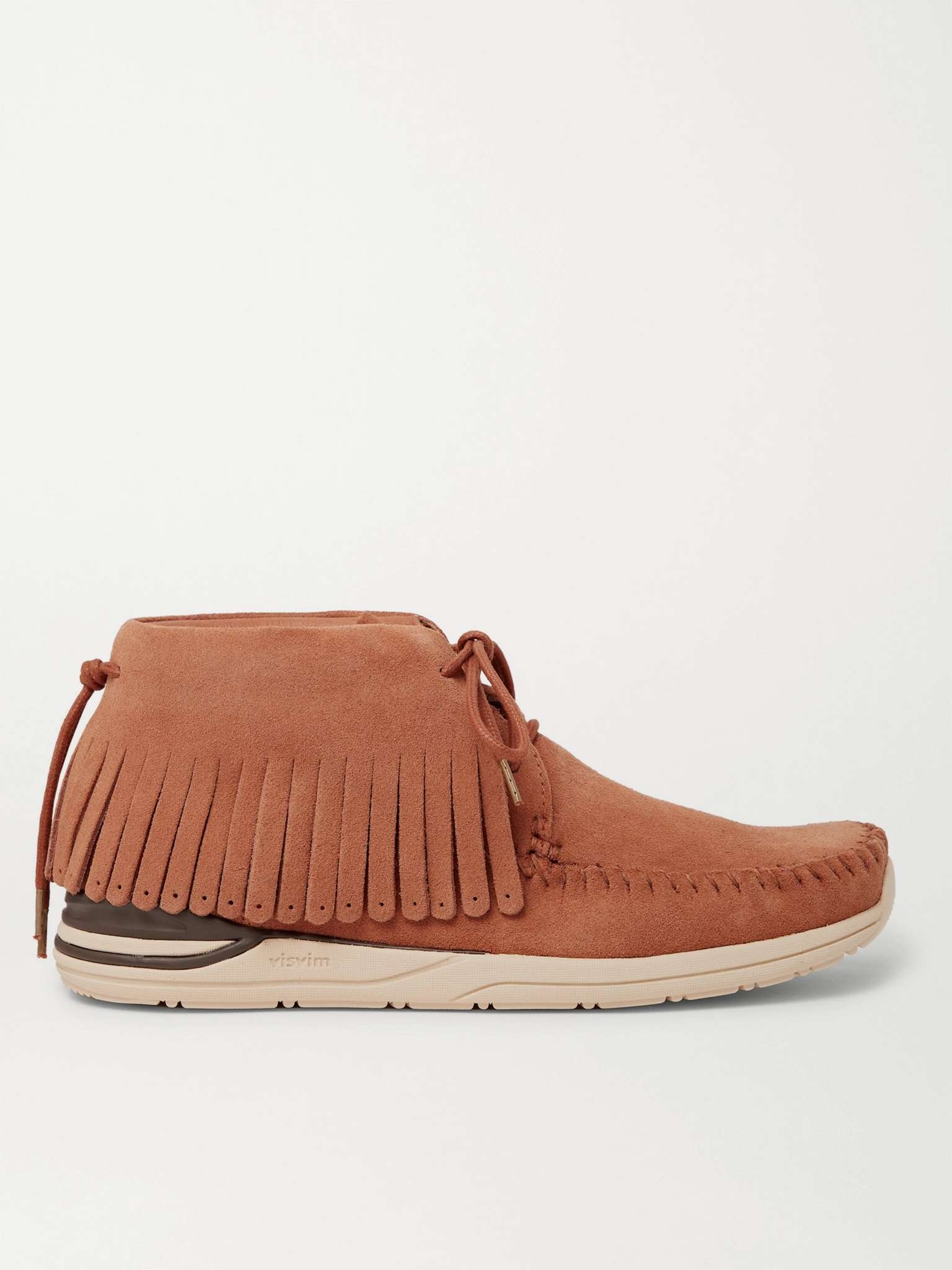 Shaman-Folk Fringed Suede High-Top Sneakers - 1