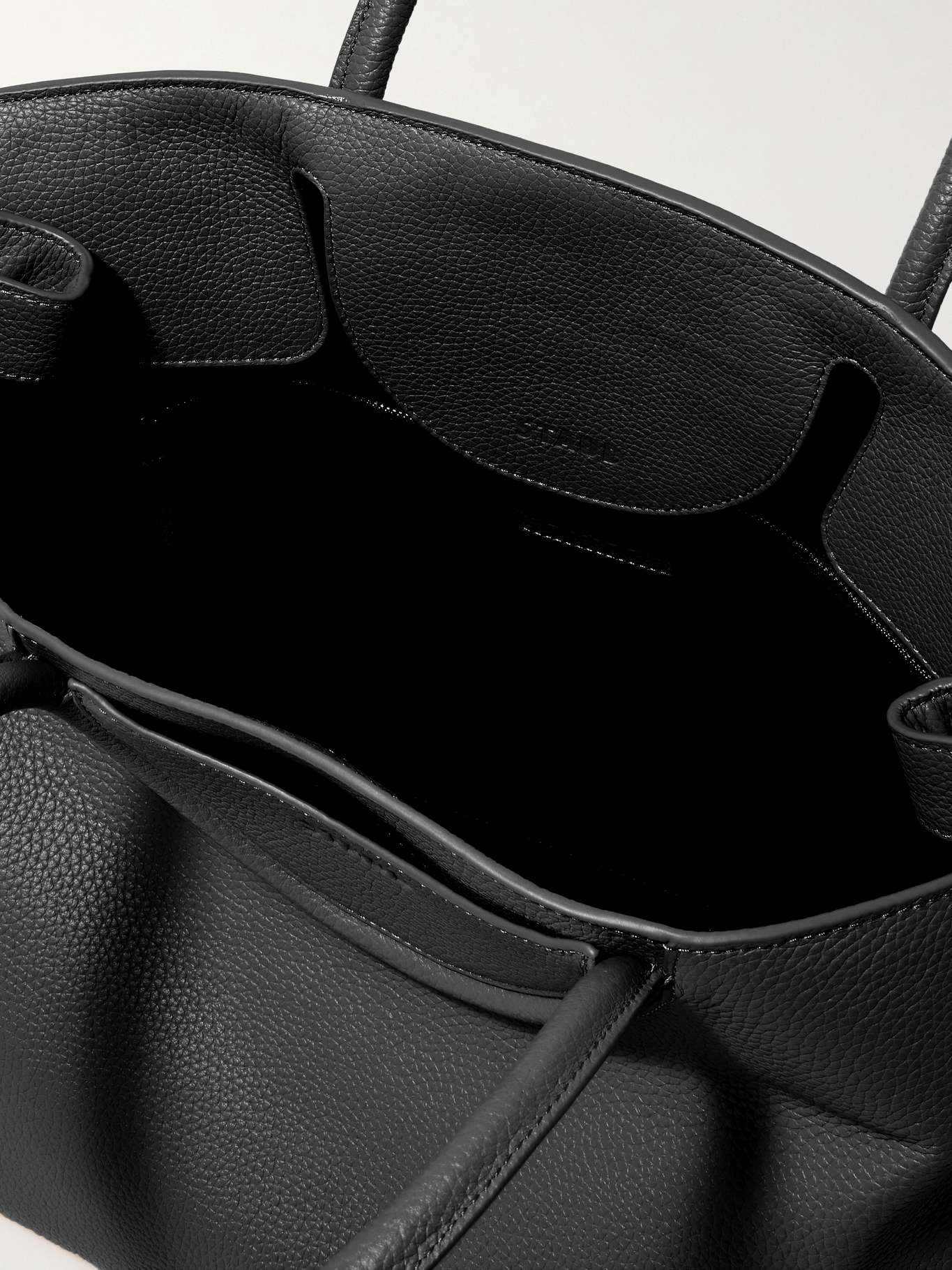 Maude textured-leather tote Black - 5