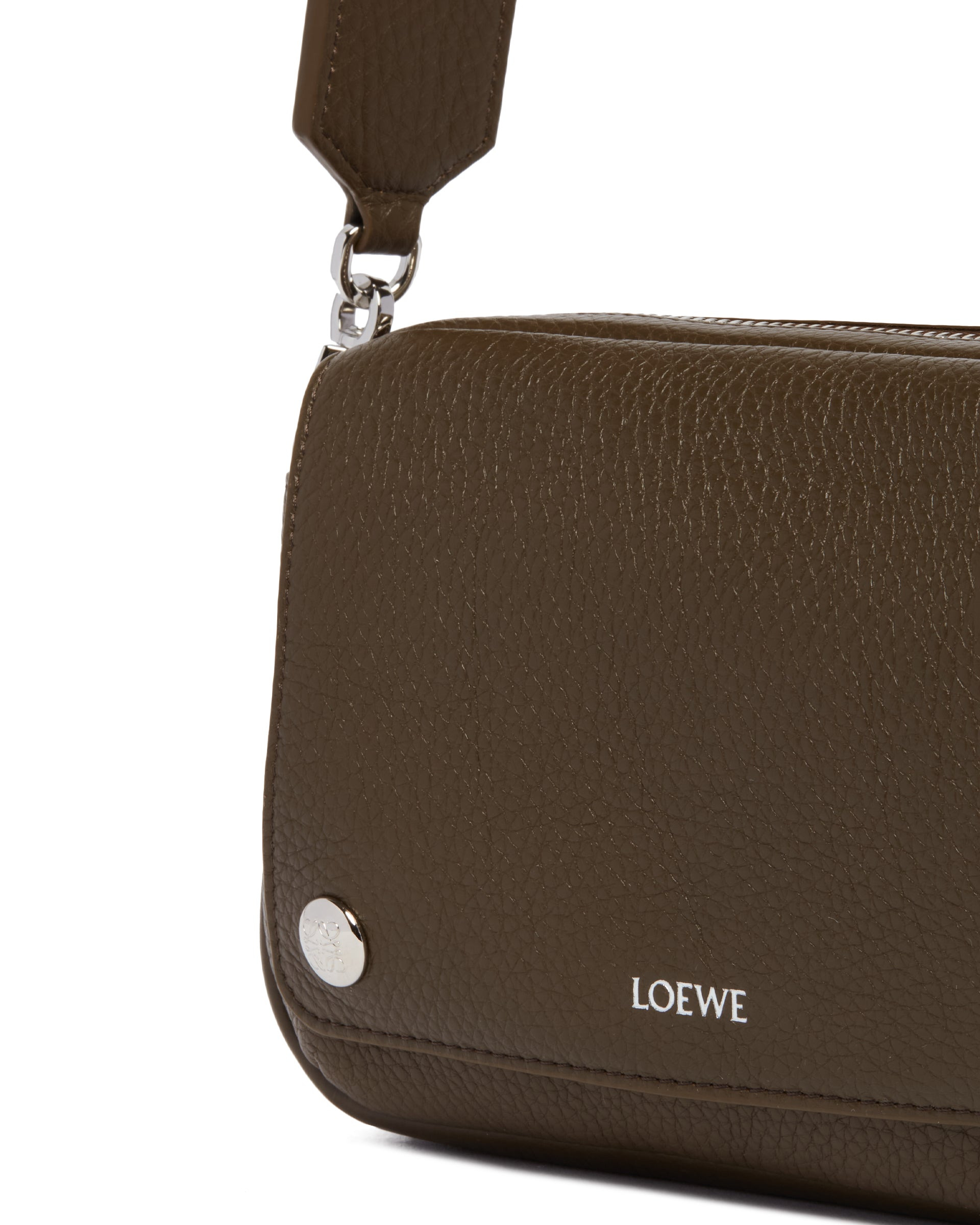 Brown Small Pebble Messenger Bag - 5