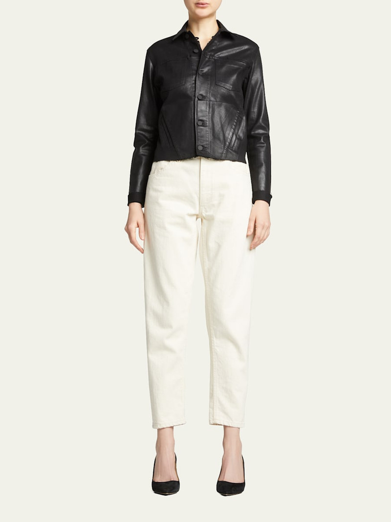 L'AGENCE Janelle Slim Coated Jacket outlook