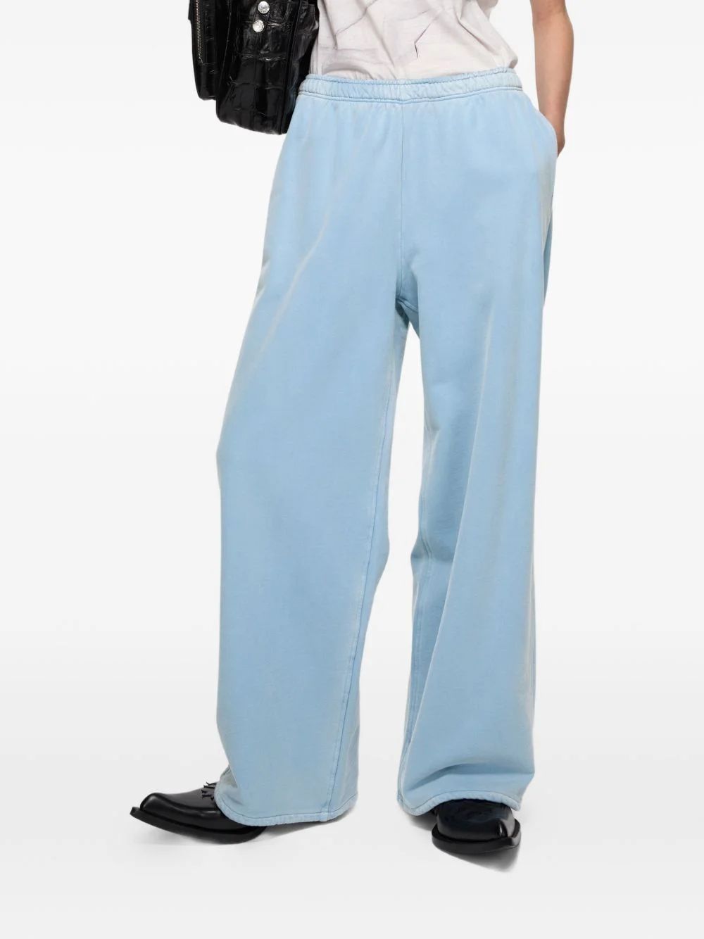 logo cotton trousers - 1