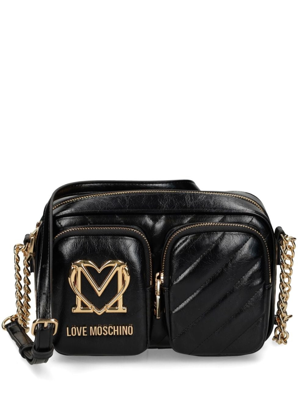 logo-plaque crossbody bag - 1