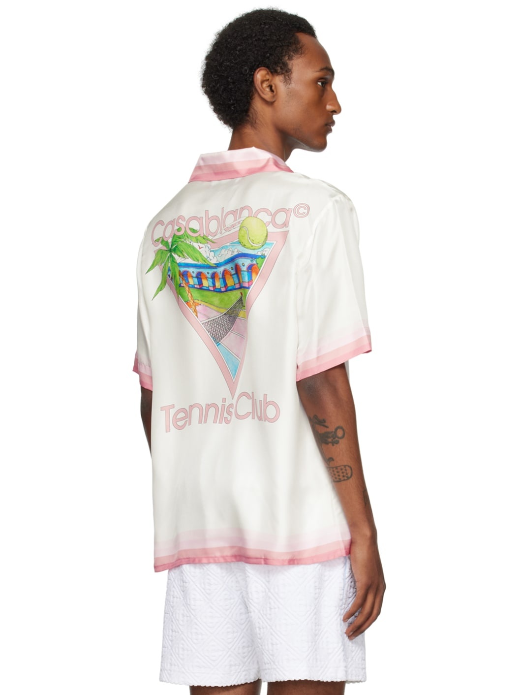 White & Pink 'Tennis Club' Icon Shirt - 3