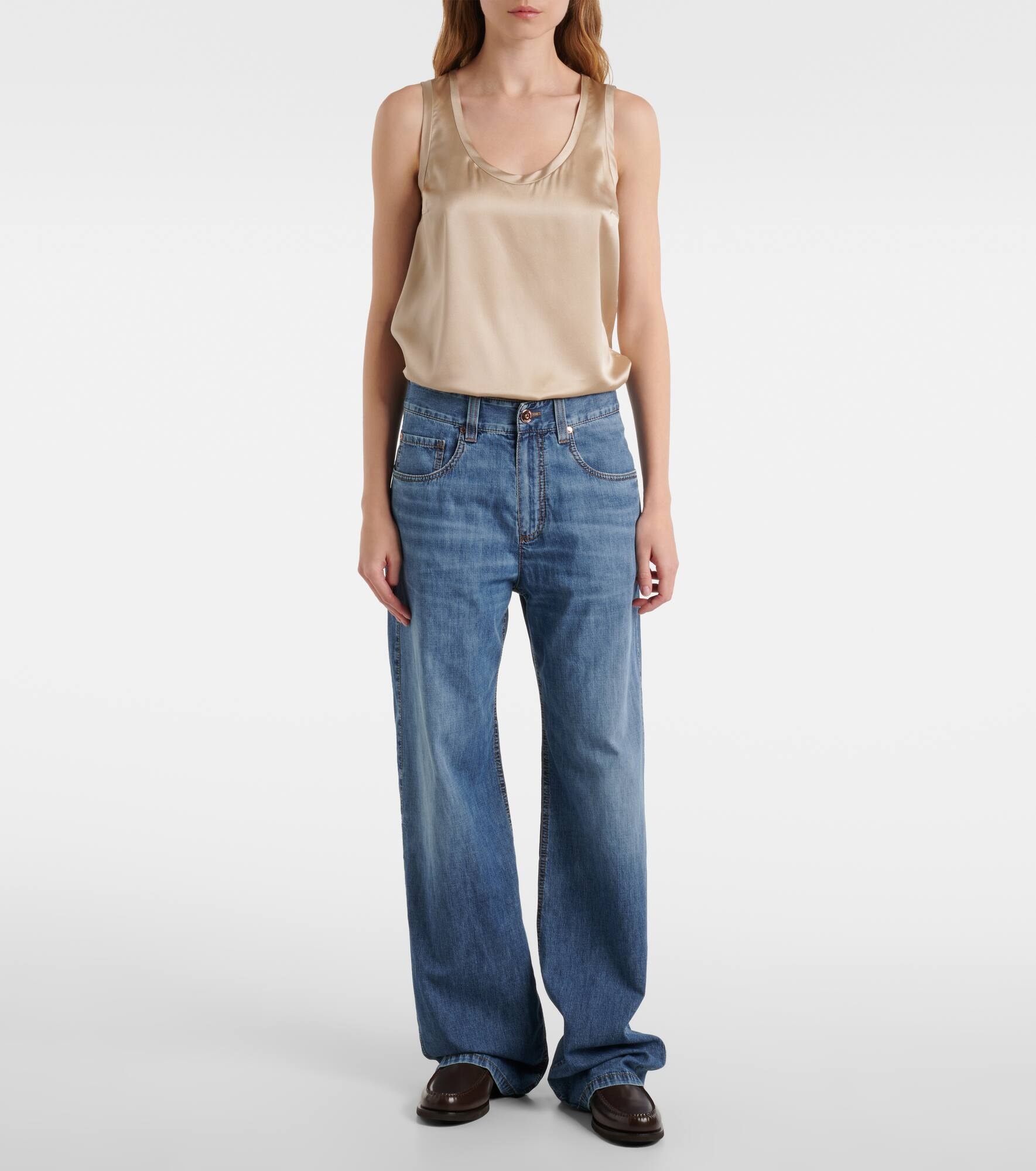 Mid-rise straight jeans - 7