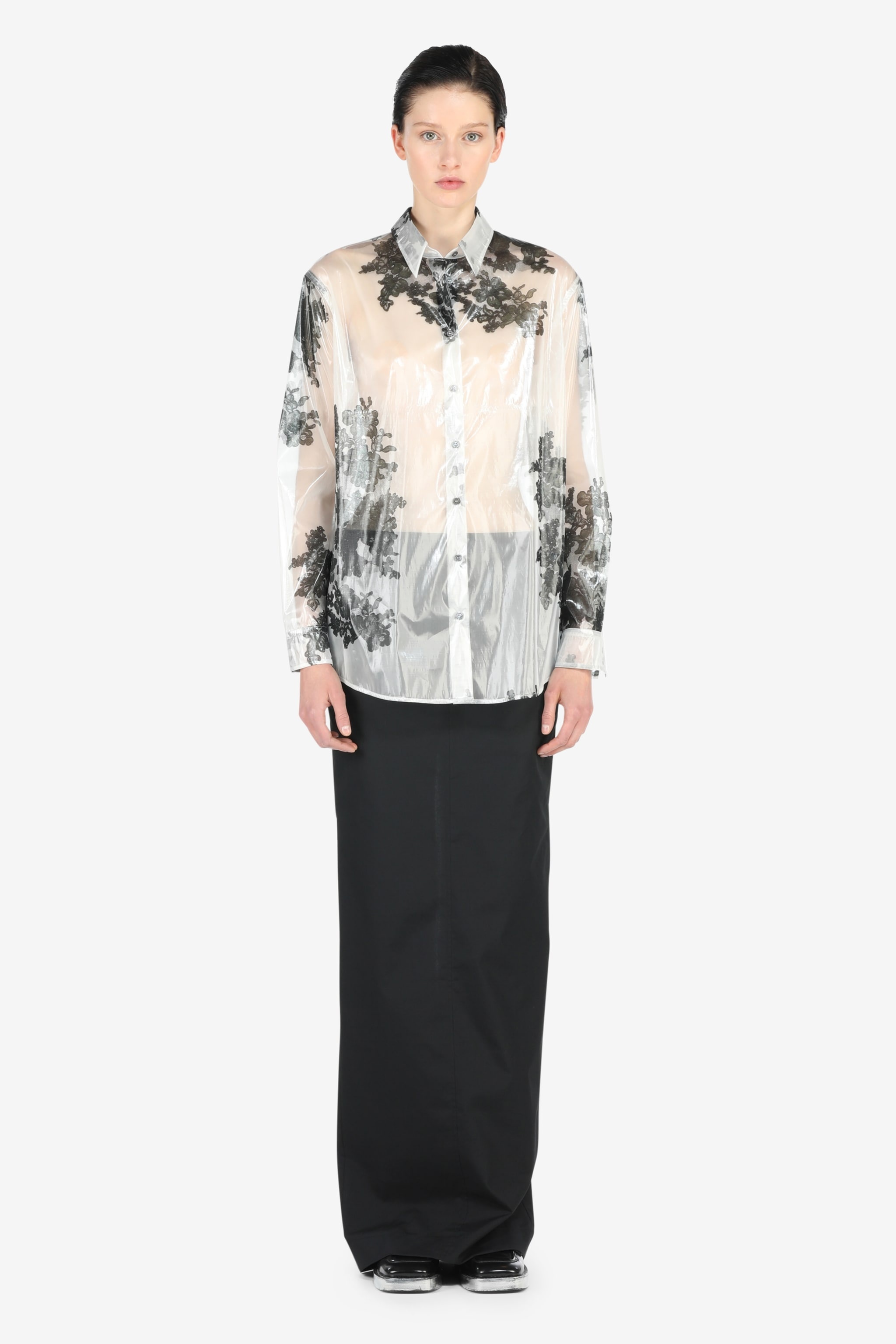 LACE-PRINT SHIRT - 4