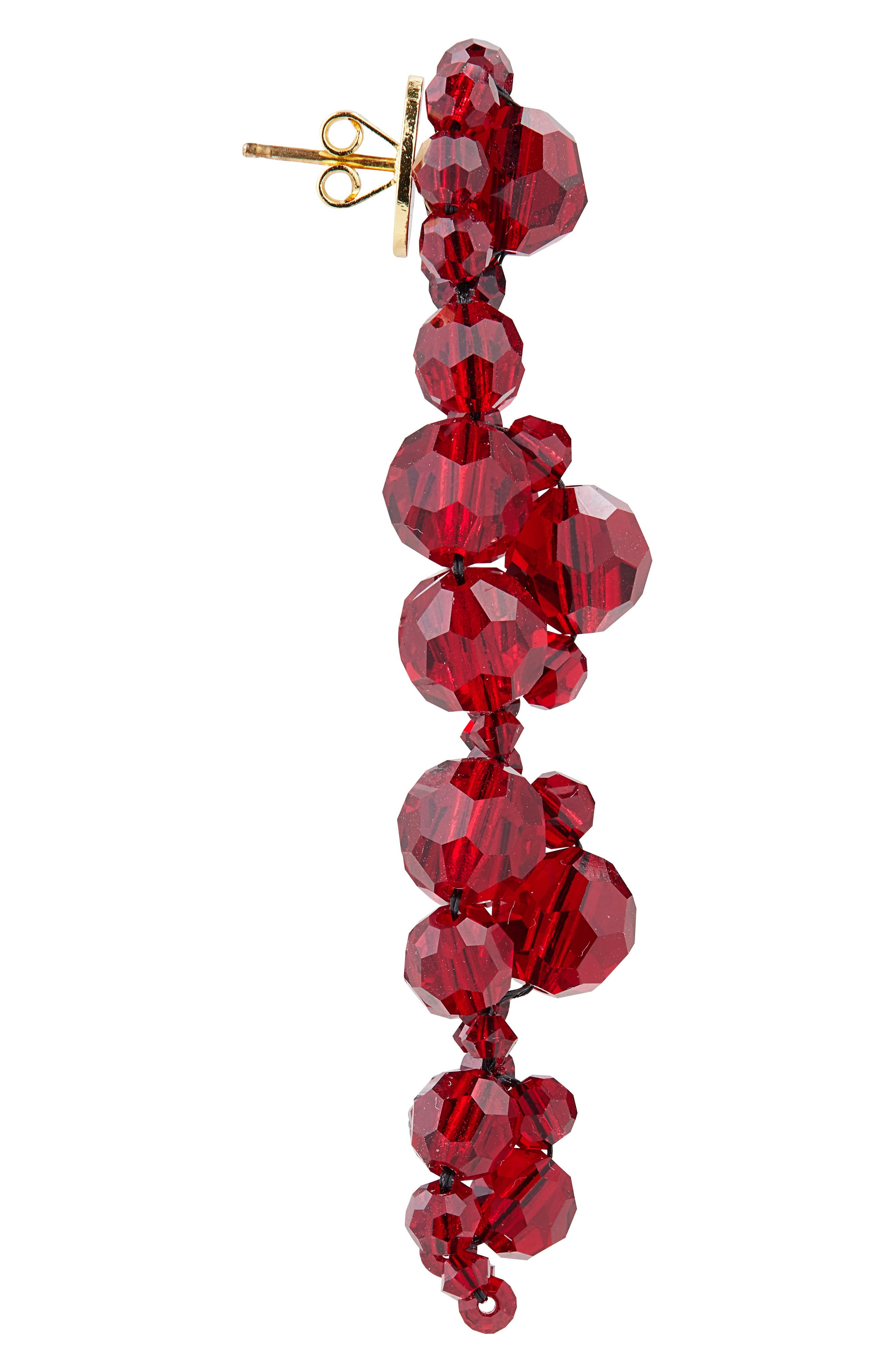 Simone Rocha Cluster Drop Earrings in Blood Red at Nordstrom - 5