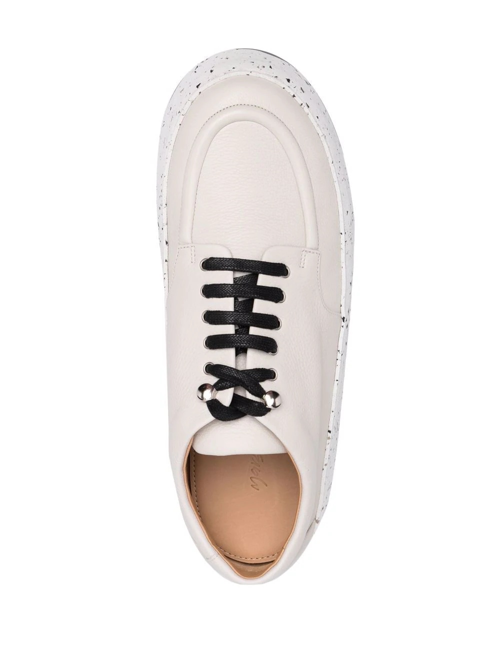 leather lace-up derby shoes - 4