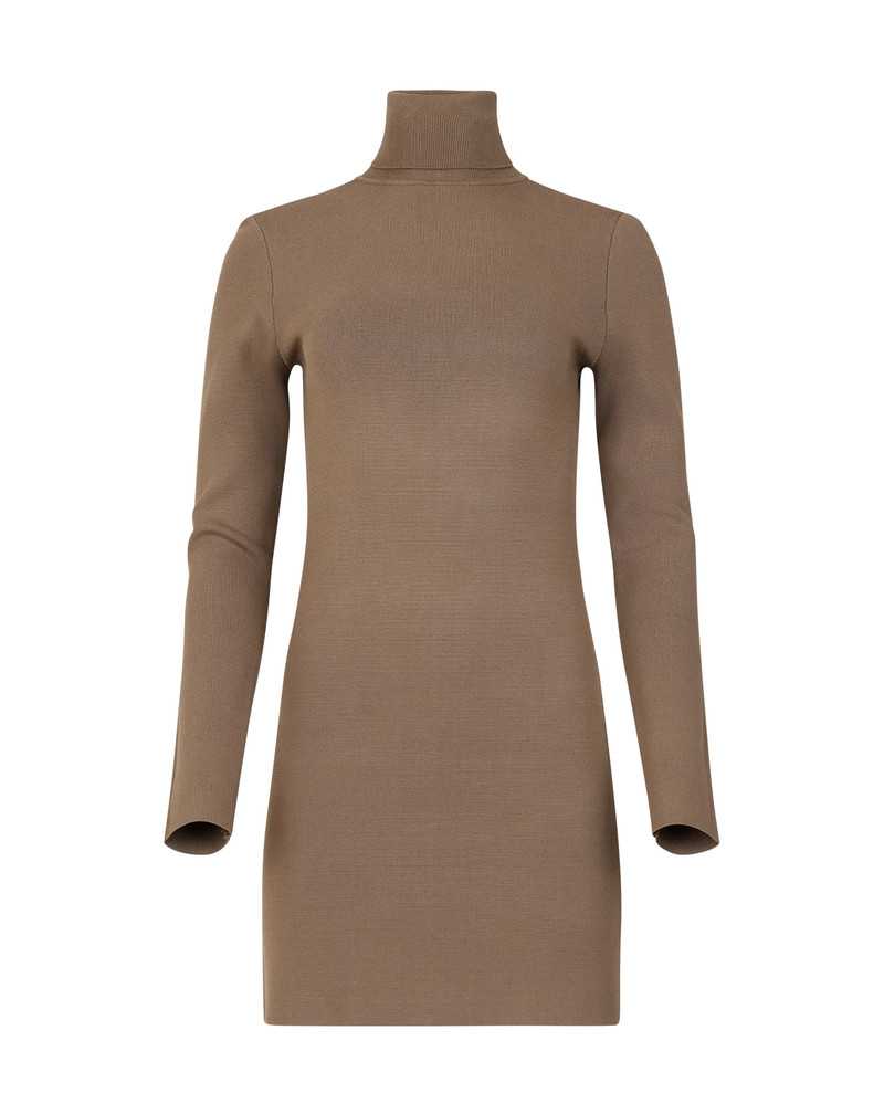 COMPRESSED MINI DRESS TAN 1