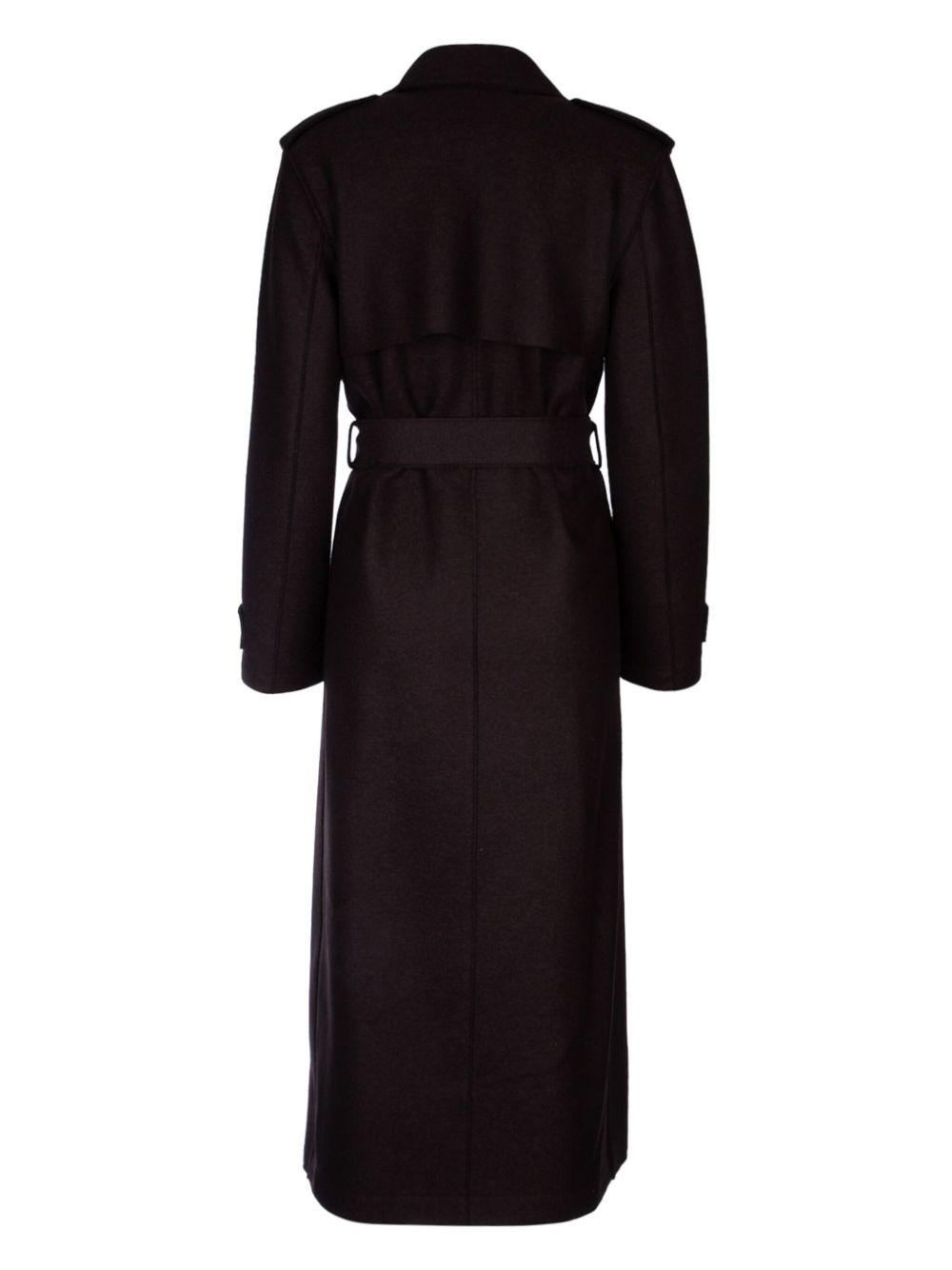 belted wool trench coat - 2