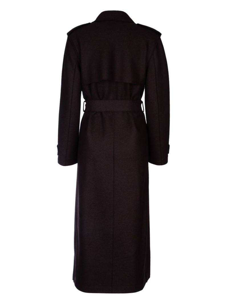 Harris Wharf London belted wool trench coat outlook