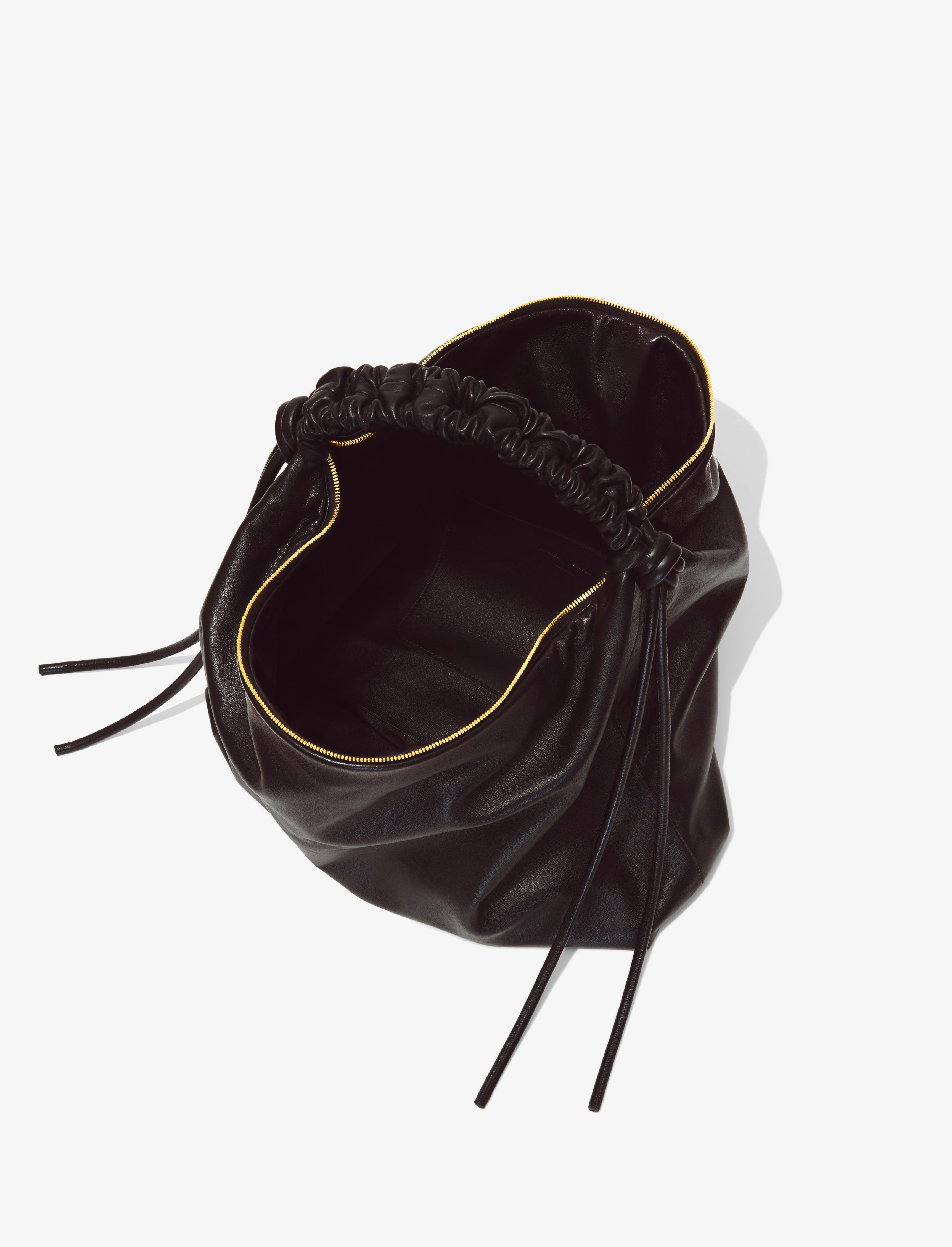Large Drawstring Shoulder Bag - 5