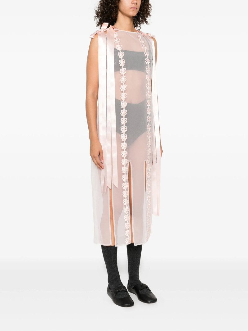 Simone Rocha Simone Rocha Ribbon-trimmed Sleeveless Midi Dress outlook
