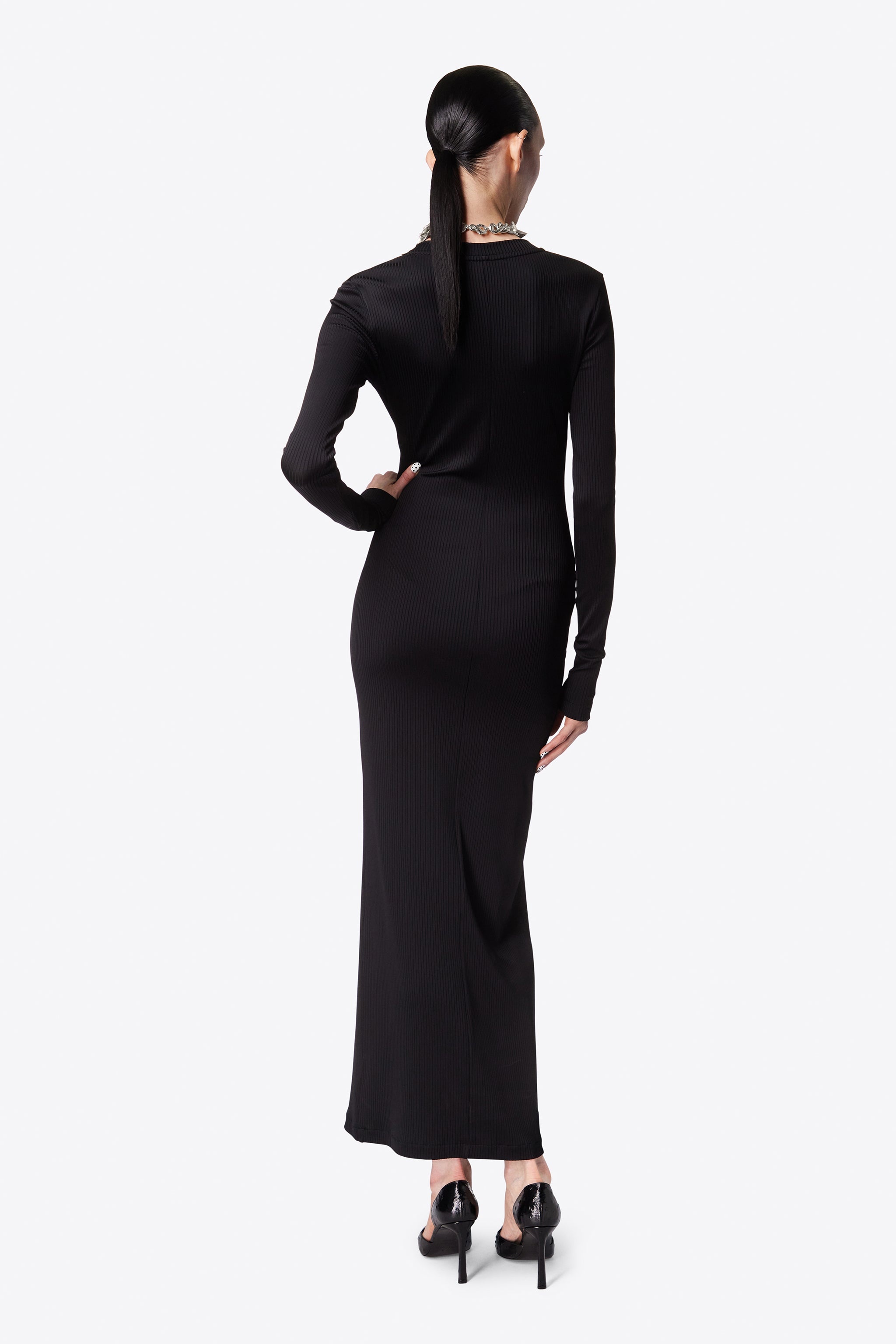 STAR STUD LONG SLEEVE DRESS - 5
