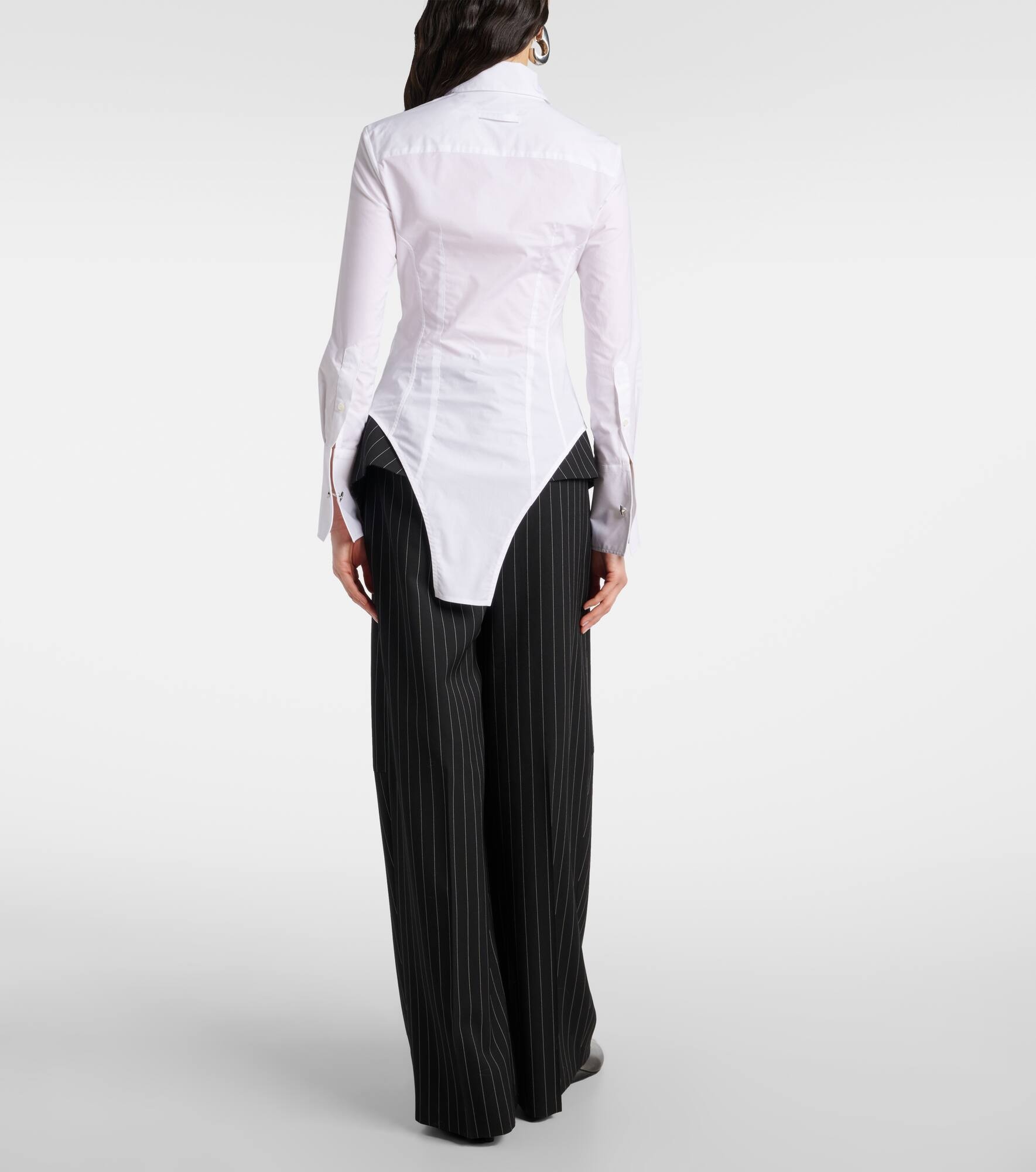 Cotton-blend poplin shirt - 3