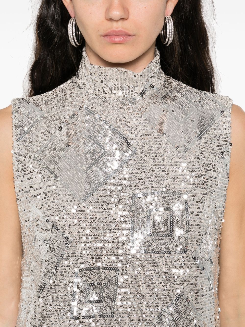 sequinned maxi dress - 5