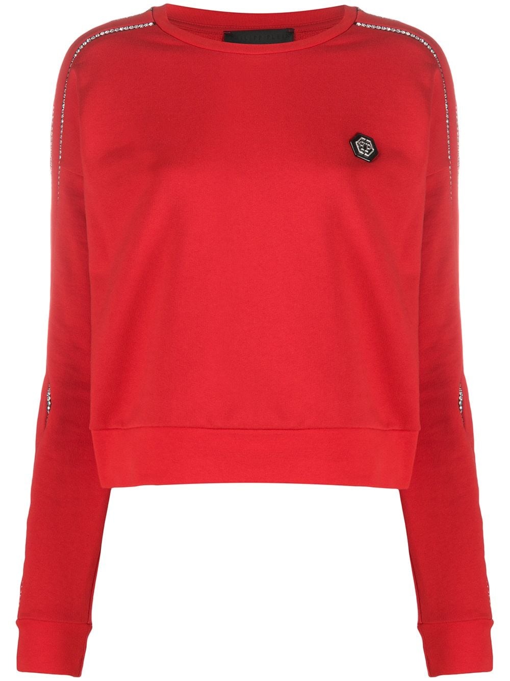 embellished long sleeve sweatshirt - 1