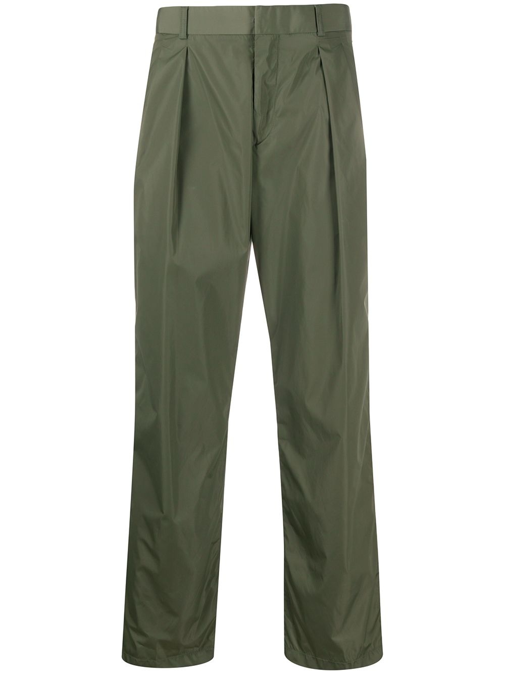 high-waisted straight-leg trousers - 1