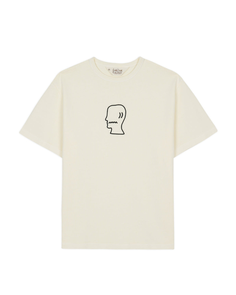 Heavyweight 3D Embroidery Logohead T-shirt - Natural 1