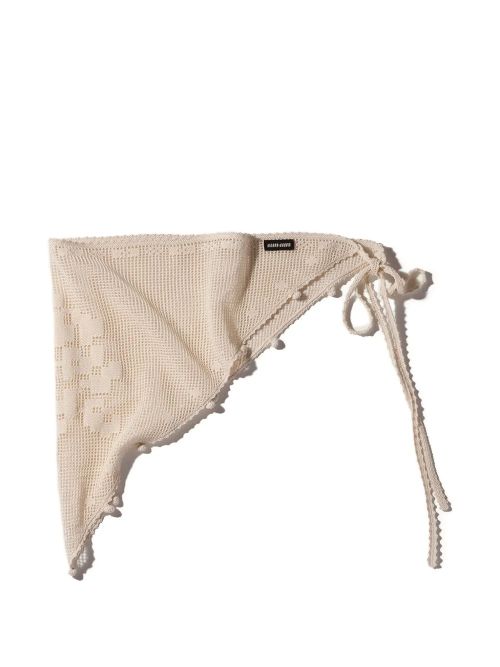 crochet-knit floral-lace pareo - 1