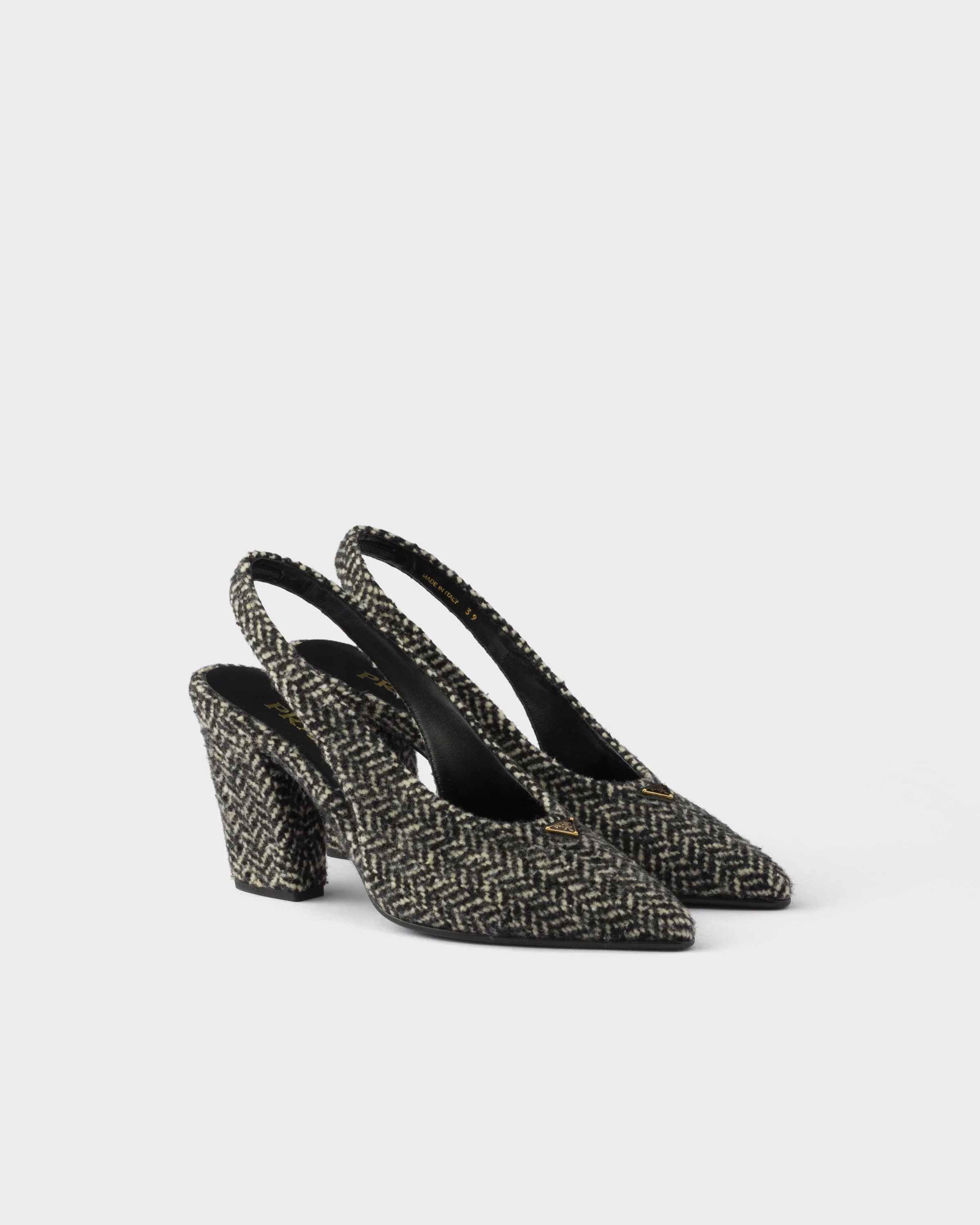 Chevron slingback pumps - 1