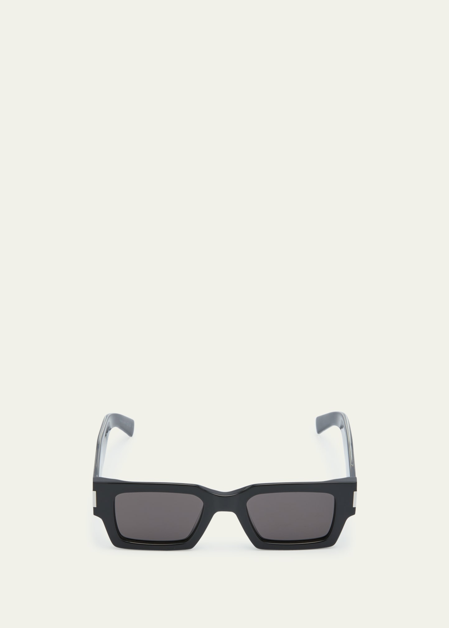 Men's Rectangle Acetate Sunglasses with Logo - 3
