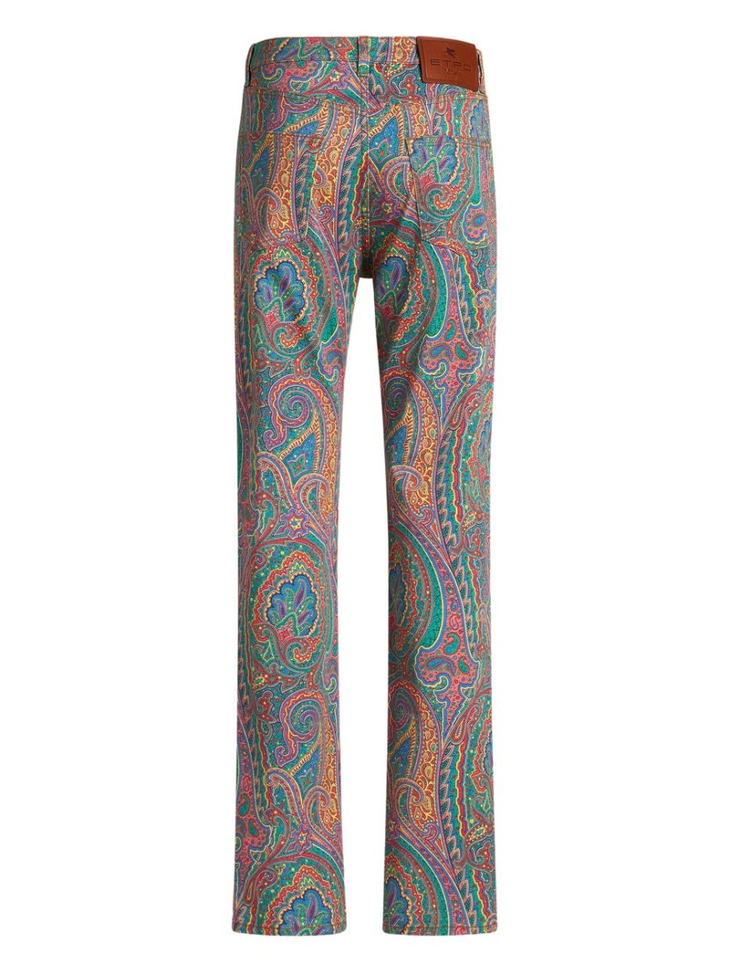 Etro paisley-print jeans outlook