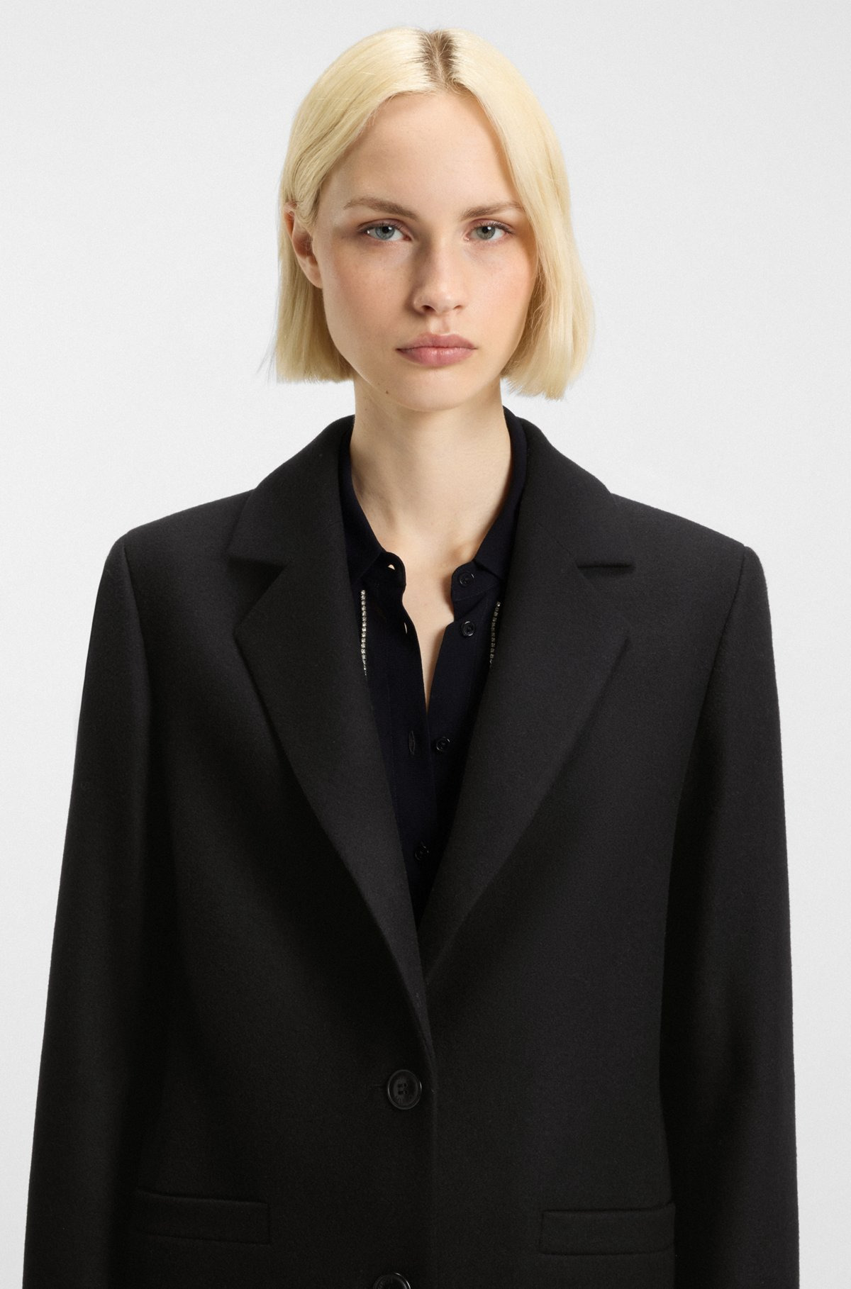 RELAXED-FIT COAT IN A WOOL BLEND - 5