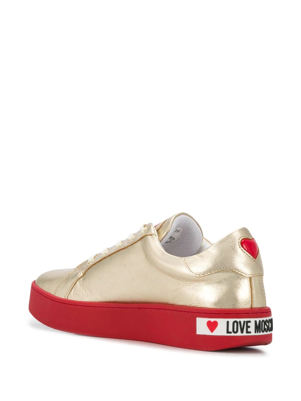 heart patch low-top sneakers - 3