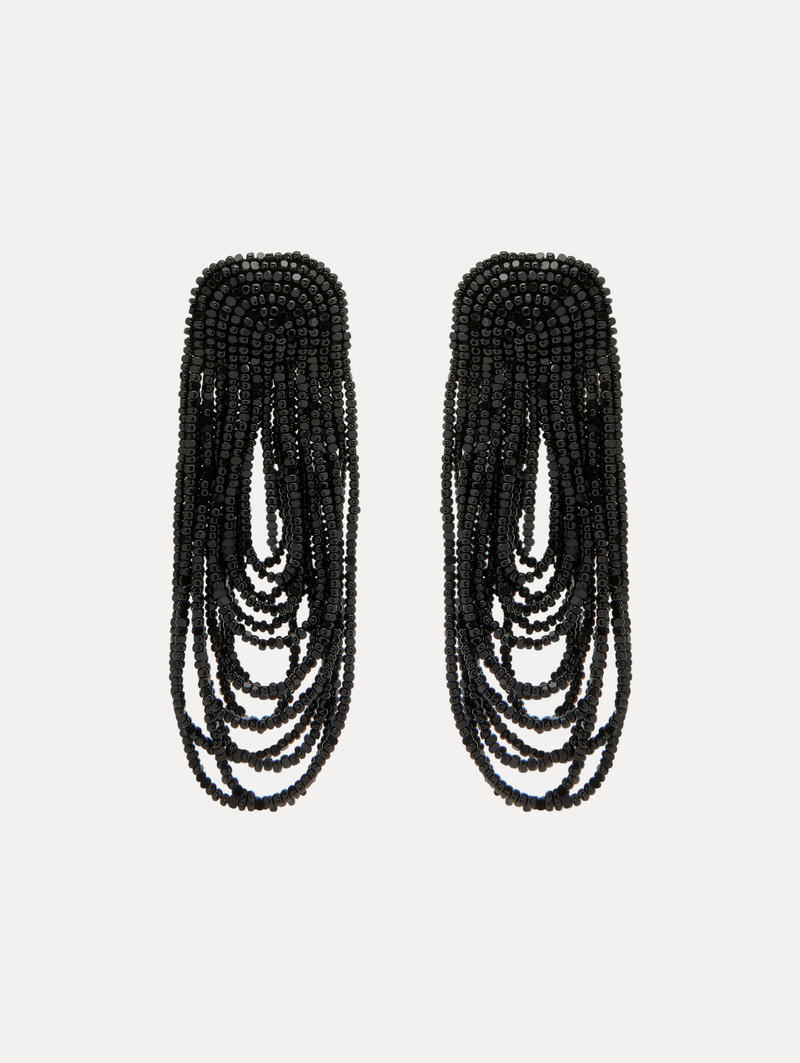 BEADED CURTAIN EARRINGS - 1