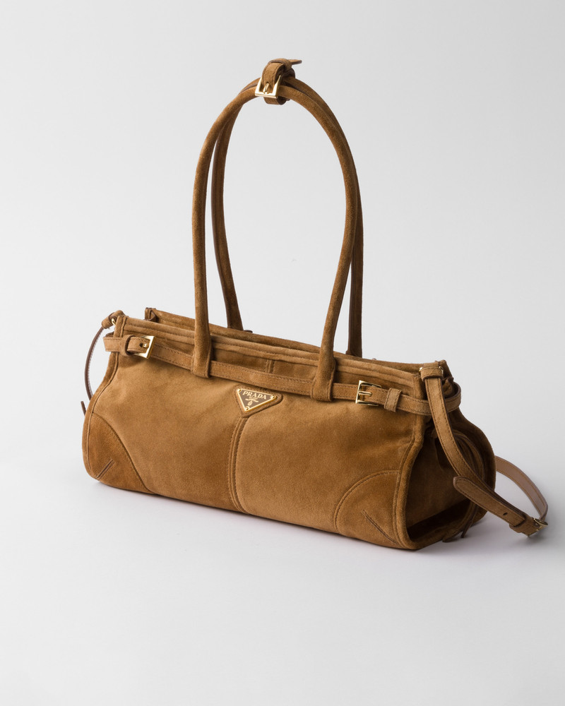 Prada Bonnie medium suede handbag 3