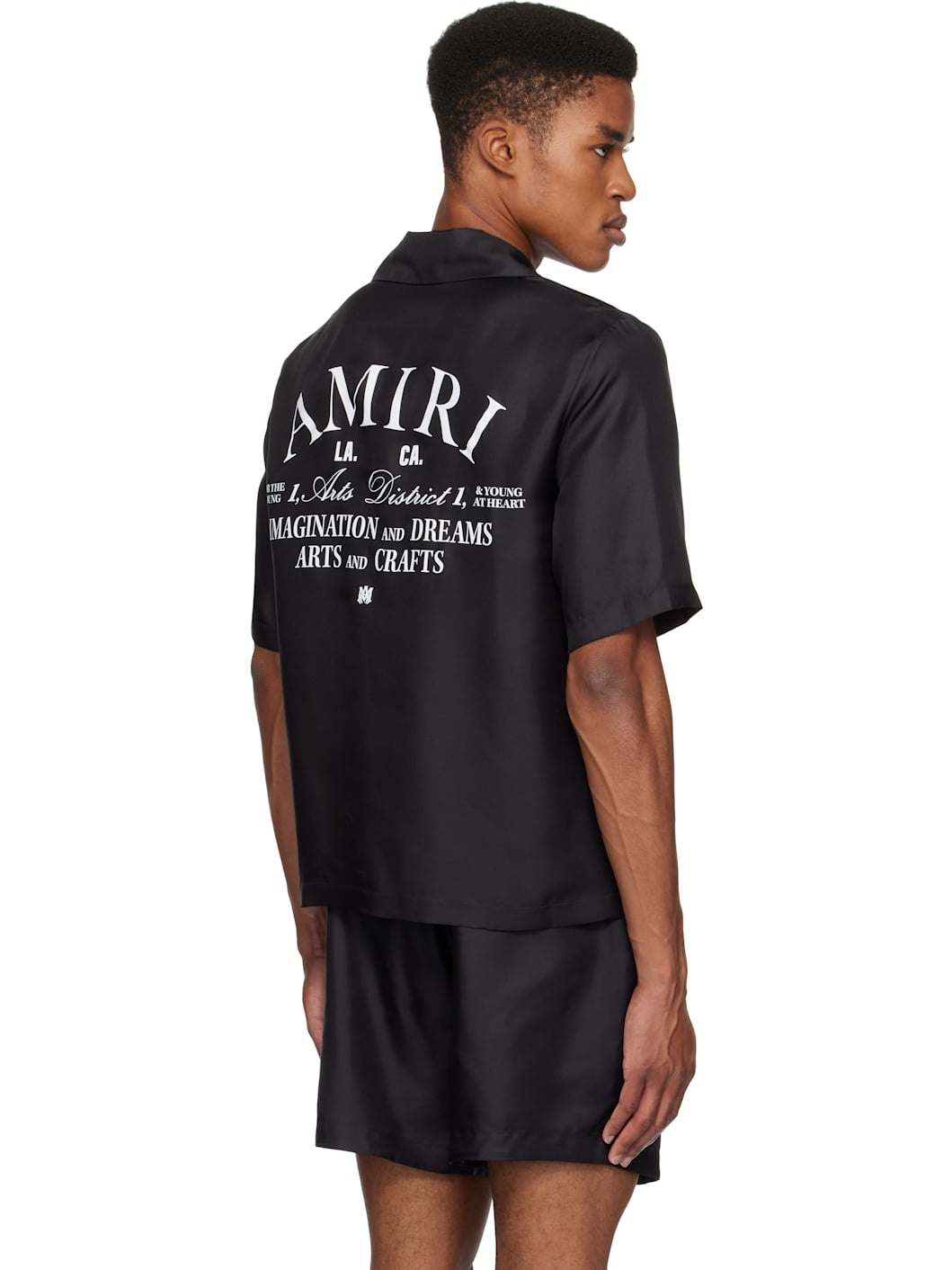 Black 'Arts District' Bowling Shirt - 3