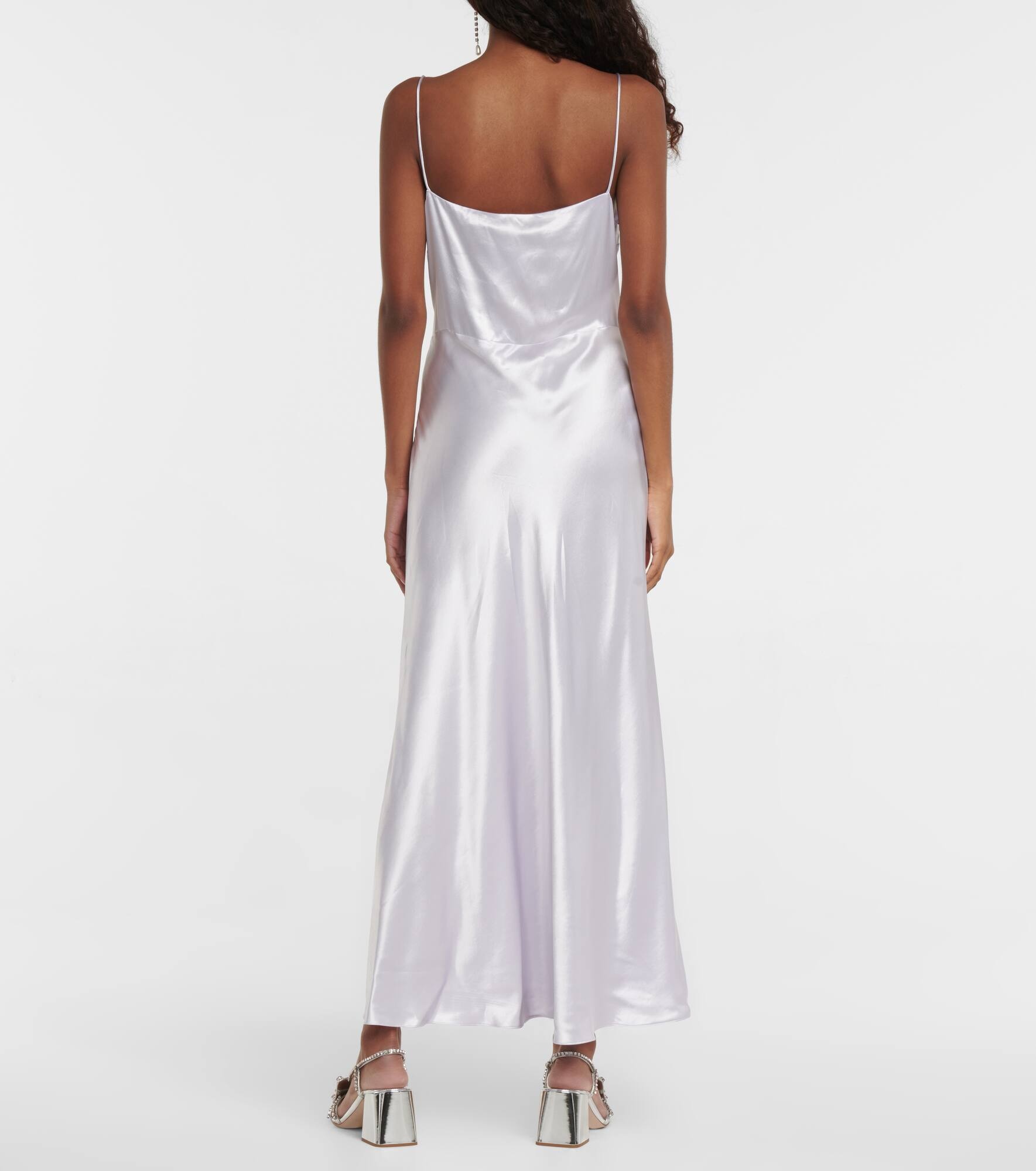 Satin slip midi dress - 3